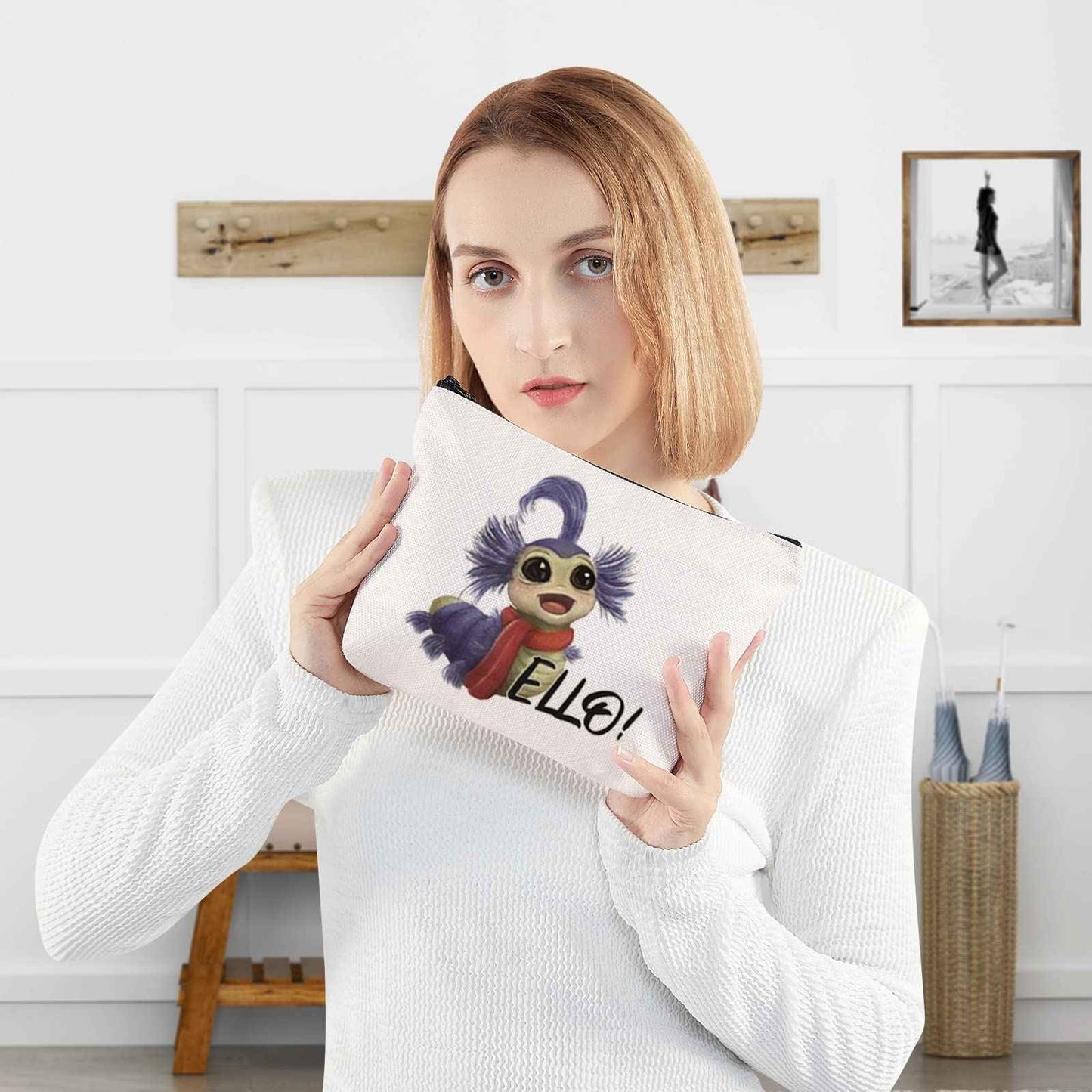 WZMPA Ello Cosmetic Bag Movie Fans Gifts Movie Inspired Makeup Zipper Pouch Bag For Women Girls (Ello)