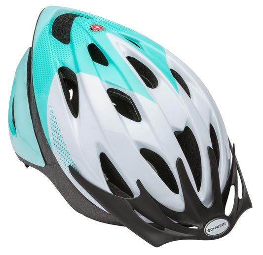 Schwinn Thrasher Bike Helmet for Adult Men Women Age 14+ with Suggested Fit 58-62cm, Lightweight with Adjustable Side and Chin Strap, No Light, Teal