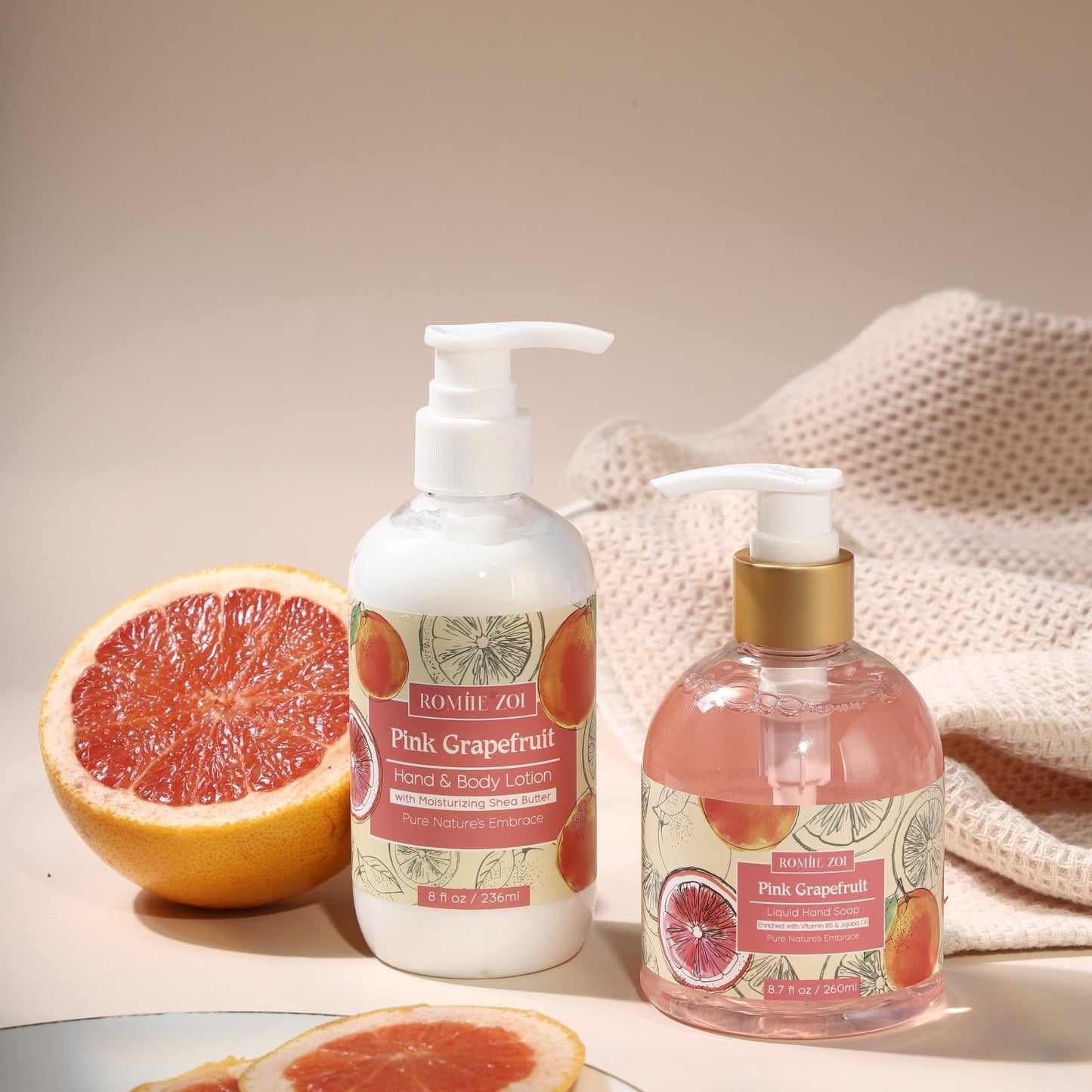 ROMIIE ZOI Liquid Hand Soap with Gift Box - Grapefruit - 260ml/ 8.7 fl.oz (Pack of 3)