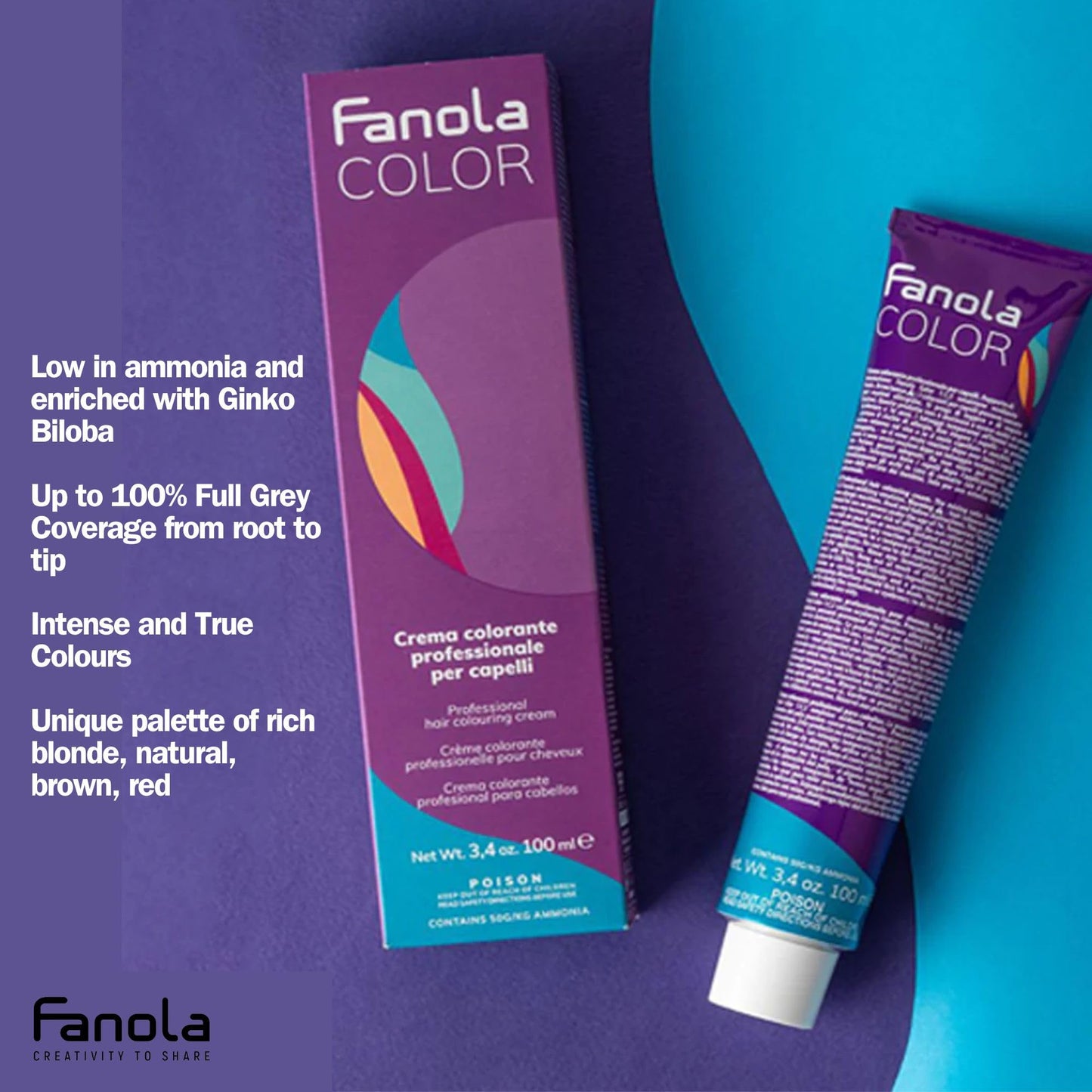 Fanola 1.0 Black Hair Coloring Cream