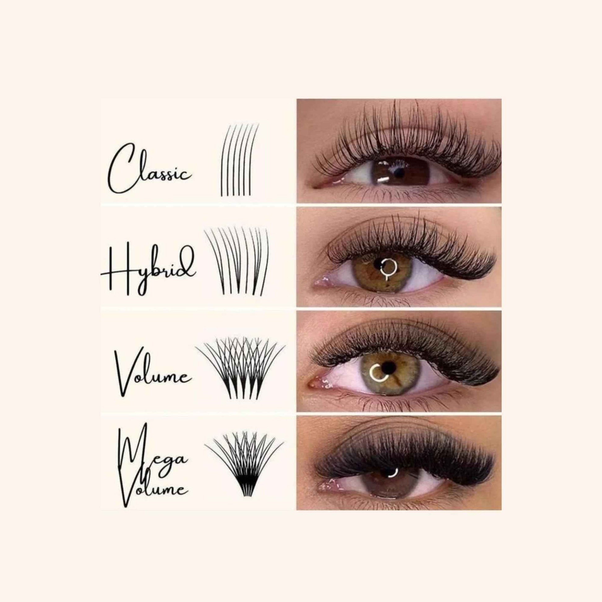 C Curl Mixed Lash Trays by SoCal Beauty - Faux Mink Eyelash Extensions (6-15mm), 20 Rows per Tray, Color-Coded, Aluminum Backing & Window View - Salon Quality Lashes