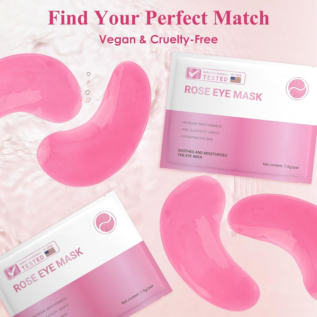 Under Eye Patches (30 Pairs), 24K Gold Under Eye Mask for Puffy Eyes, Dark Circles,Bags and Wrinkles with Collagen,Relieves Pressure and Reduces Wrinkles,Revitalises and Refreshes Your Skin