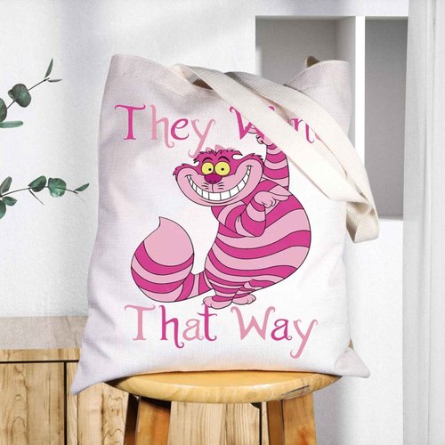 BWWKTOP Cat Cosmetic Makeup Bag Grind And Smile Gifts They Went That Way Cat Zipper Pouch Bag For Movie Fans (Went That Way TG)