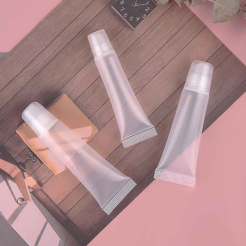 40Packs 15ML Empty Lip Gloss Tubes Clear Squeeze Lip Containers Refillable Soft Tubes Cosmetic Lip Containers for DIY Lip Gloss Balm & Travel Toiletries