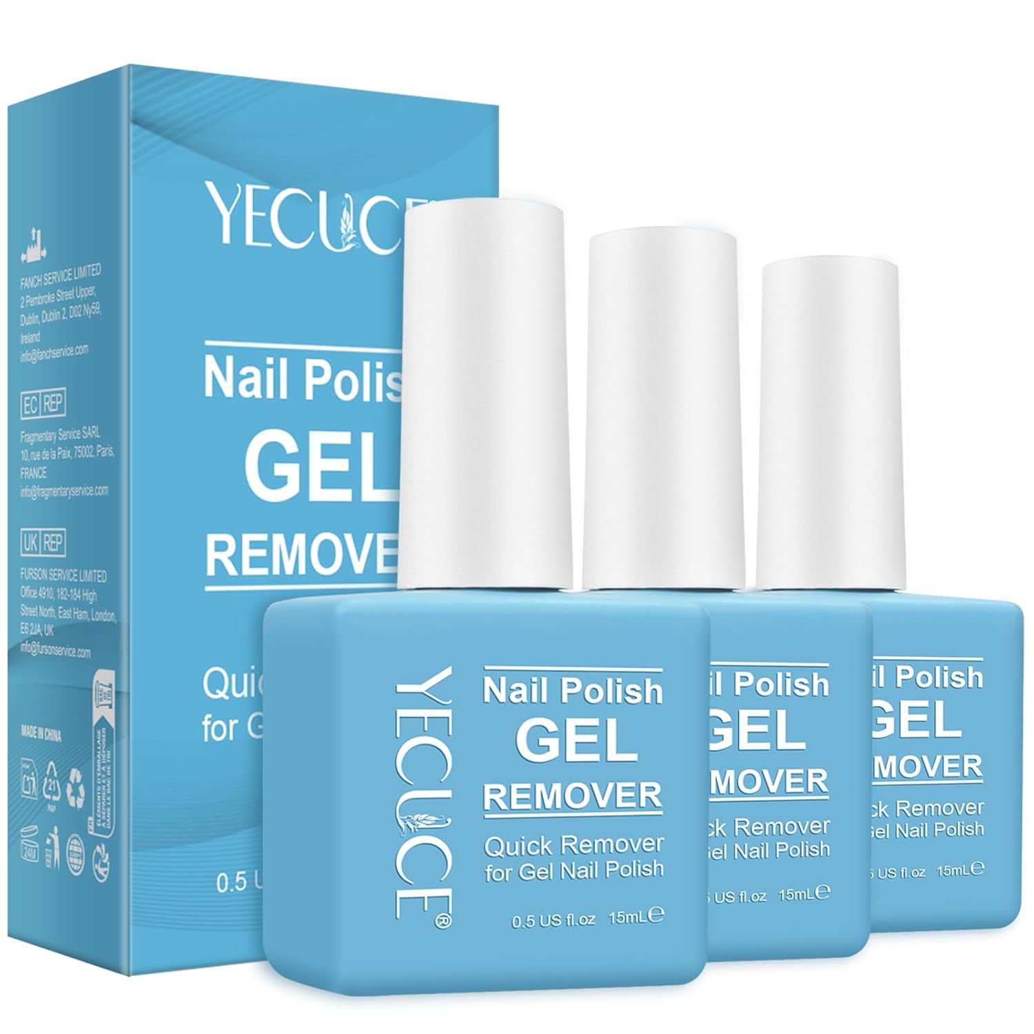Gel Nail Polish Remover, (2pcs) Gel Polish Remover for Nails, No Need for Foil, Quick & Easy Polish Remover In 3-5 Minutes, No Need Soaking Or Wrapping-15ml