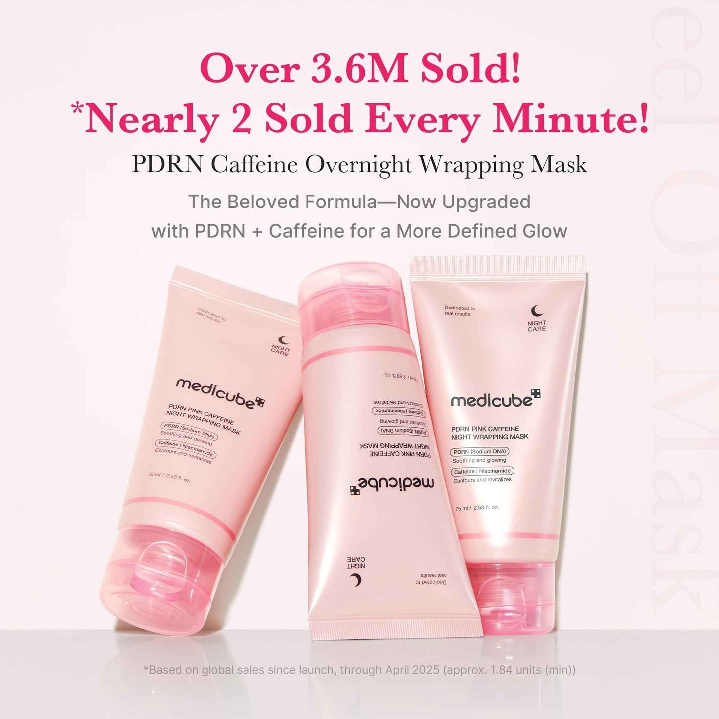 medicube Pink PDRN Day & Night Care Duo: Salmon DNA PDRN Caffiene Overnight Wrapping Peel Off Facial Mask and Salmon DNA PDRN Pink Collagen Jelly Pad | Holiday Stocking Stuffers,