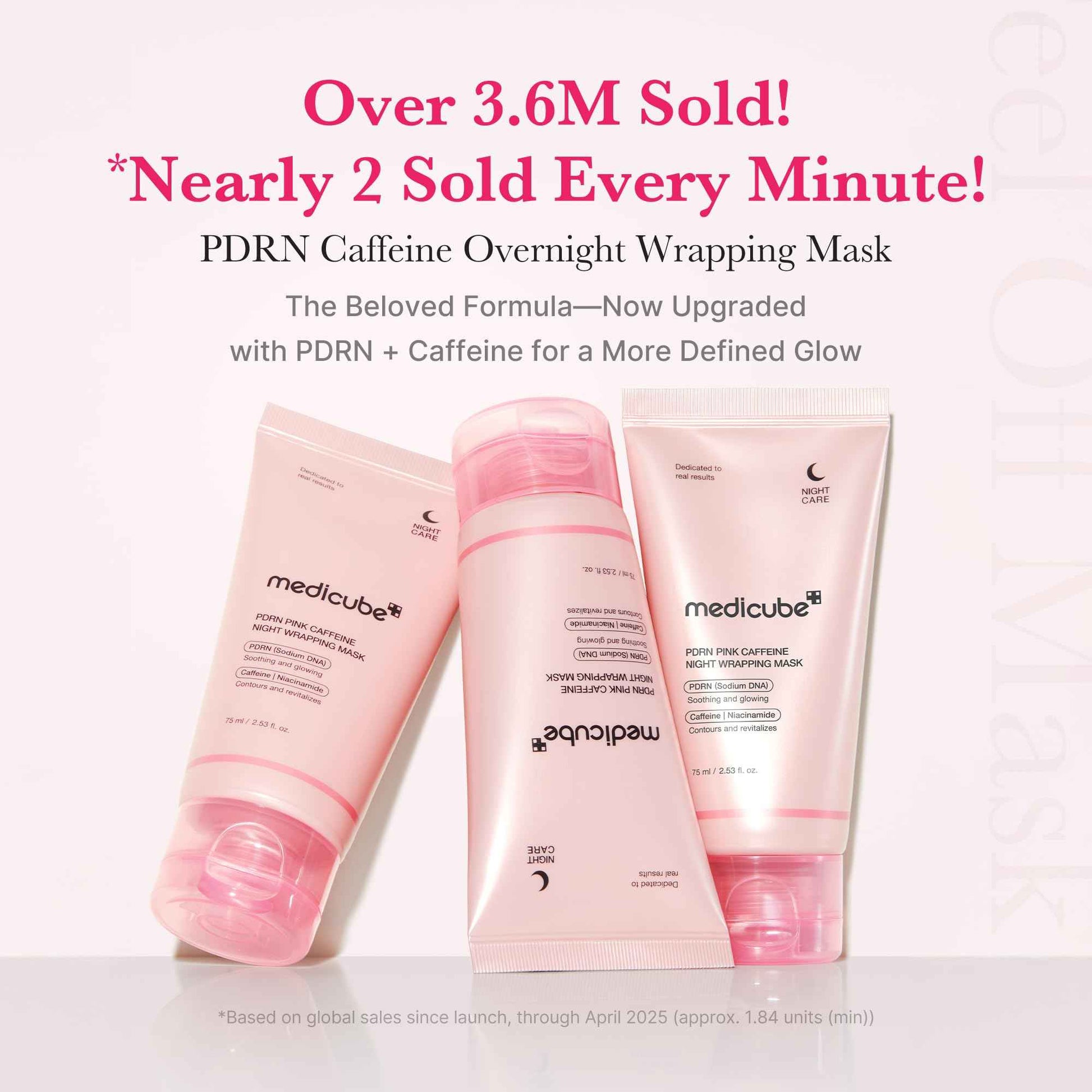 medicube Pink PDRN Day & Night Care Duo: Salmon DNA PDRN Caffiene Overnight Wrapping Peel Off Facial Mask and Salmon DNA PDRN Pink Collagen Jelly Pad | Holiday Stocking Stuffers,