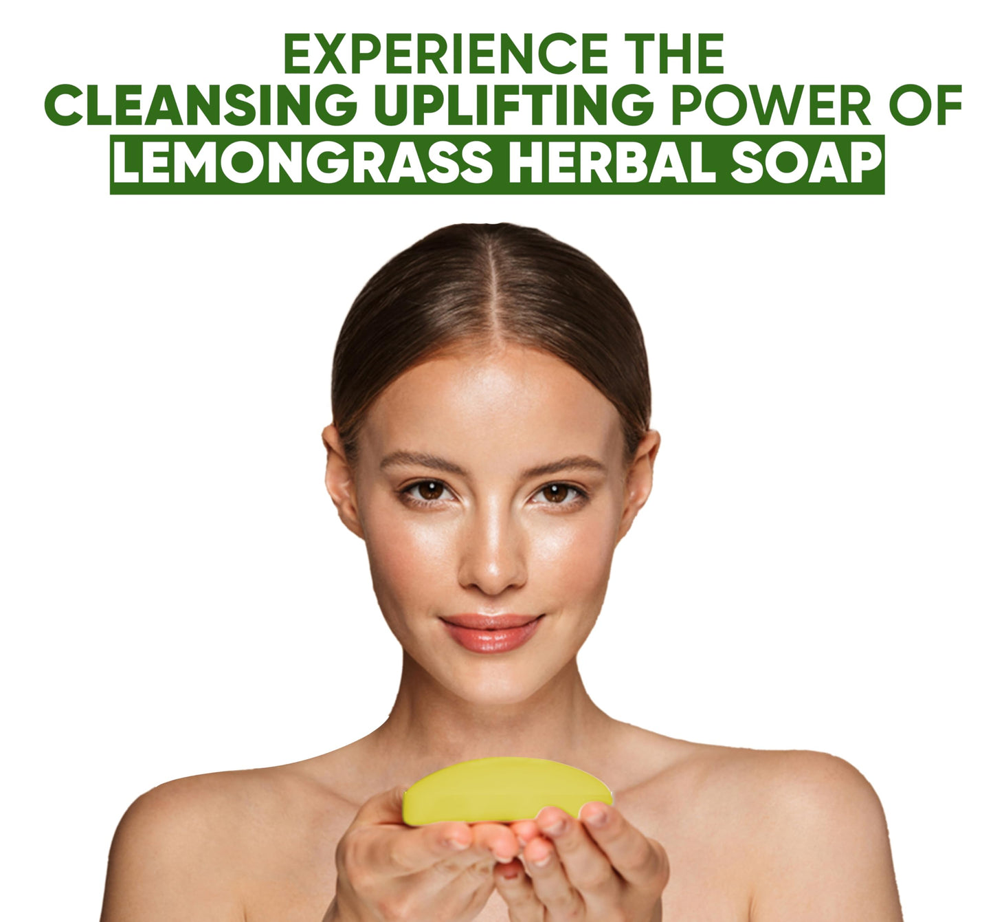 HERBOGANIC Lemongrass Herbal Soap | For Skin Moisturizing | Soft and Smooth Skin | Equally Effective for Men and Women | 5 Oz (Pack of 1)