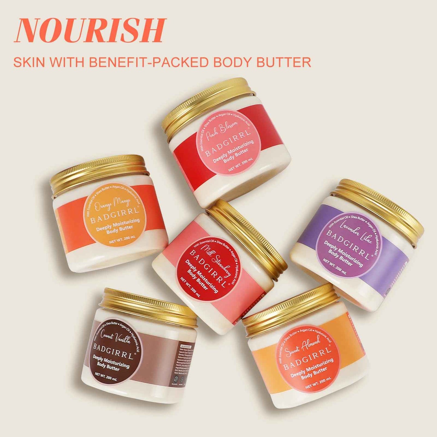 Whipped Body Butter Set for Women Christmas Gifts Deep Moisture Gift Set with Shea Butter & Essential Oil Collection 6 Count Skin Care with 24hr Moisturizing for Mothers Day, Birthday Gift