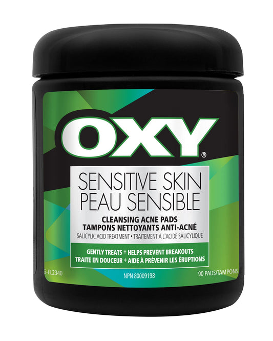 Oxy Medicated Acne Pads Sensitive 90's 0.37-Inches