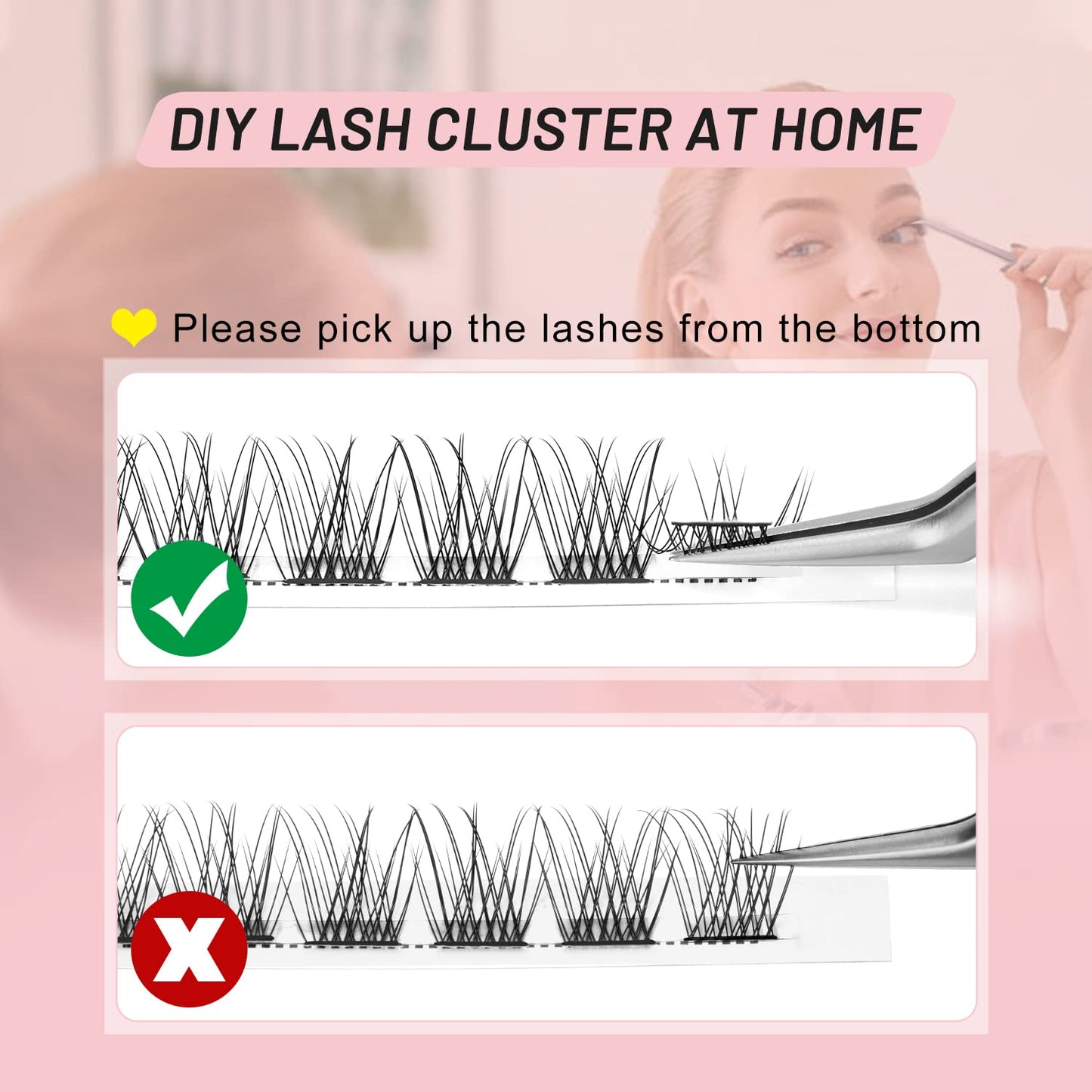 Lash Clusters DIY Eyelash Extensions 78pcs Crislashes Mixed Eyelash Clusters 8-16mm C Curl Cluster Lashes Natural Lash Clusters DIY Cluster Eyelash Extensions for Home Use(B-C Curl Mix8-16mm)