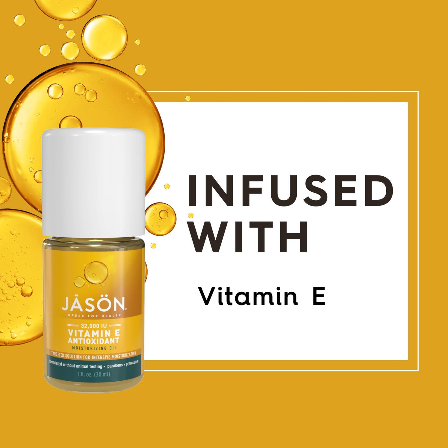 JASON Vitamin E 32,000 IU Moisturizing Oil , For Targeted Solutions, 1 Fluid Ounces