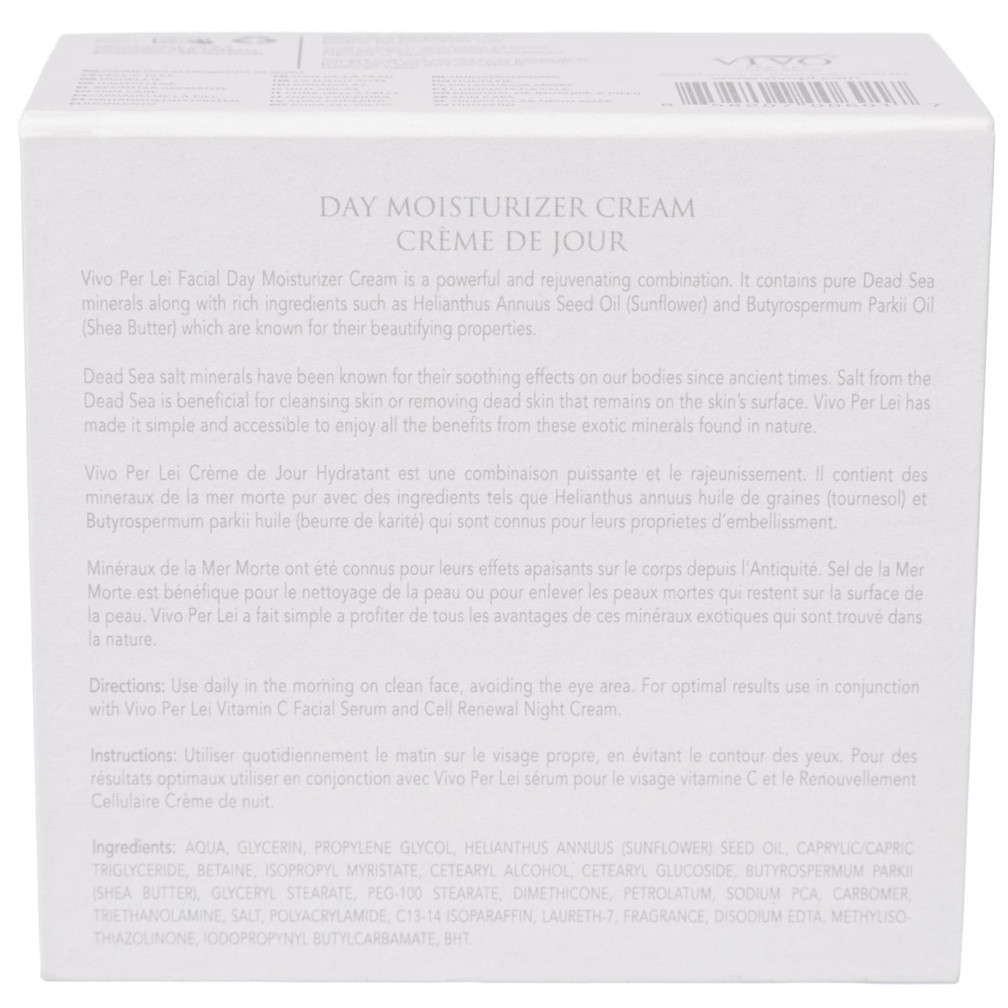 VIVO Skin Care Products from Per Lei - Dead Sea Day Cream - Night Cream and Facial Peeling Skin Care Set of 3 - Anti Aging Skin Care For Men and Women - 1.67 Fl. Oz.