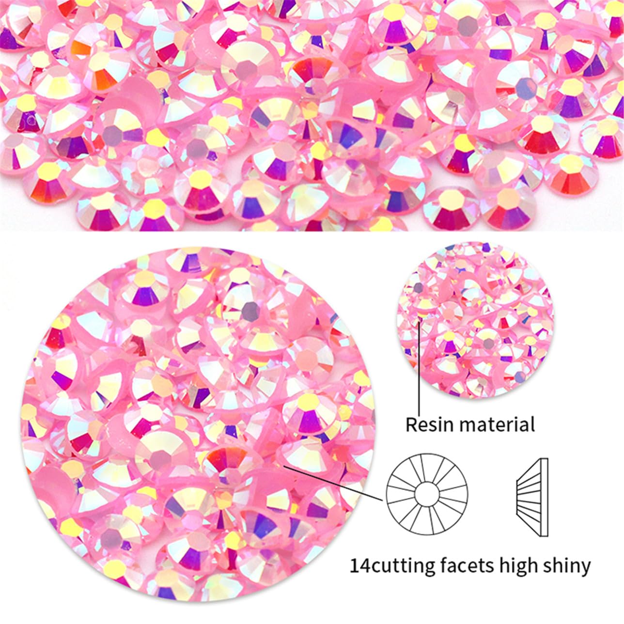 4500 Pcs SS12 3mm AB Flatback Rhinestones for Nails Art Crafts Glitter Round Shine Gems Crystals DIY Clothes Shoes （Orange Yellow AB）