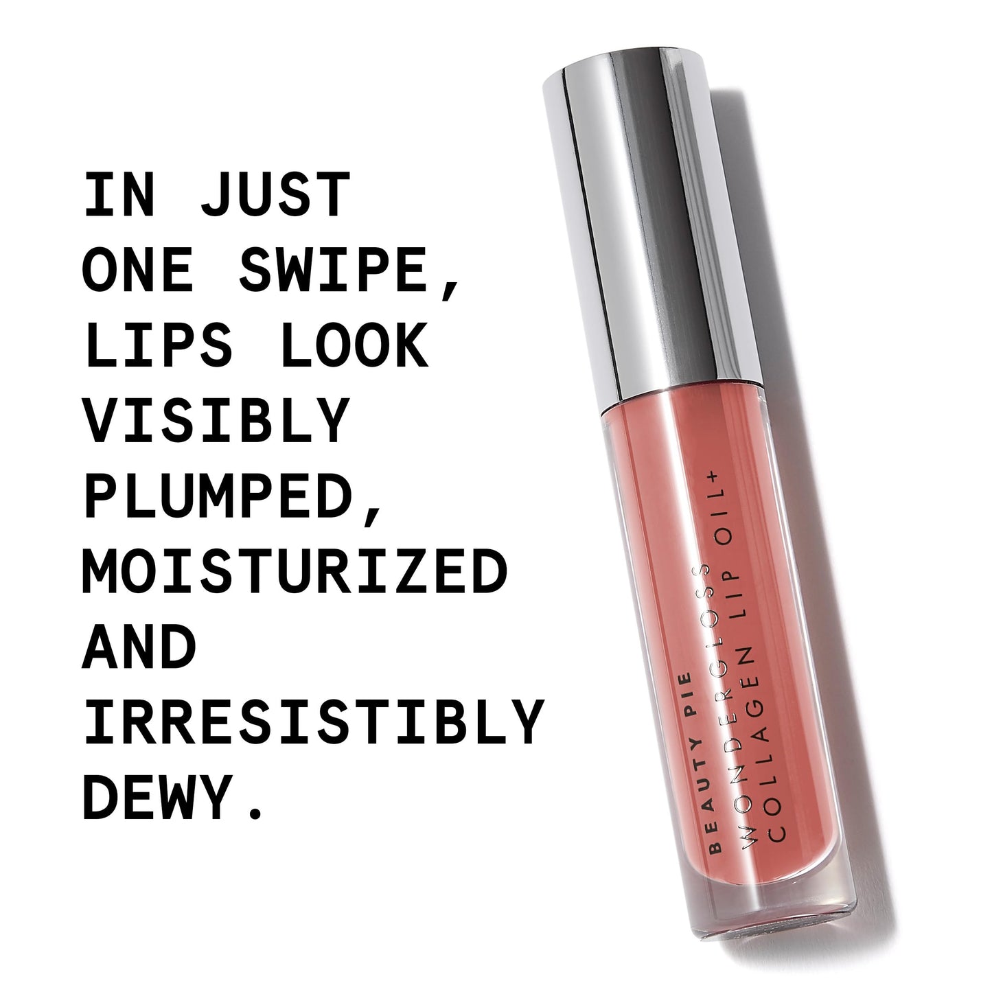 Beauty Pie Wondergloss Collagen Lip Oil + Nude Nectar 0.13 fl oz – Hydrating, Plumping, Non‑Sticky Lip Oil Gloss Hybrid with Collagen AC Micro‑Vectors & Cherry Hibiscus Oils