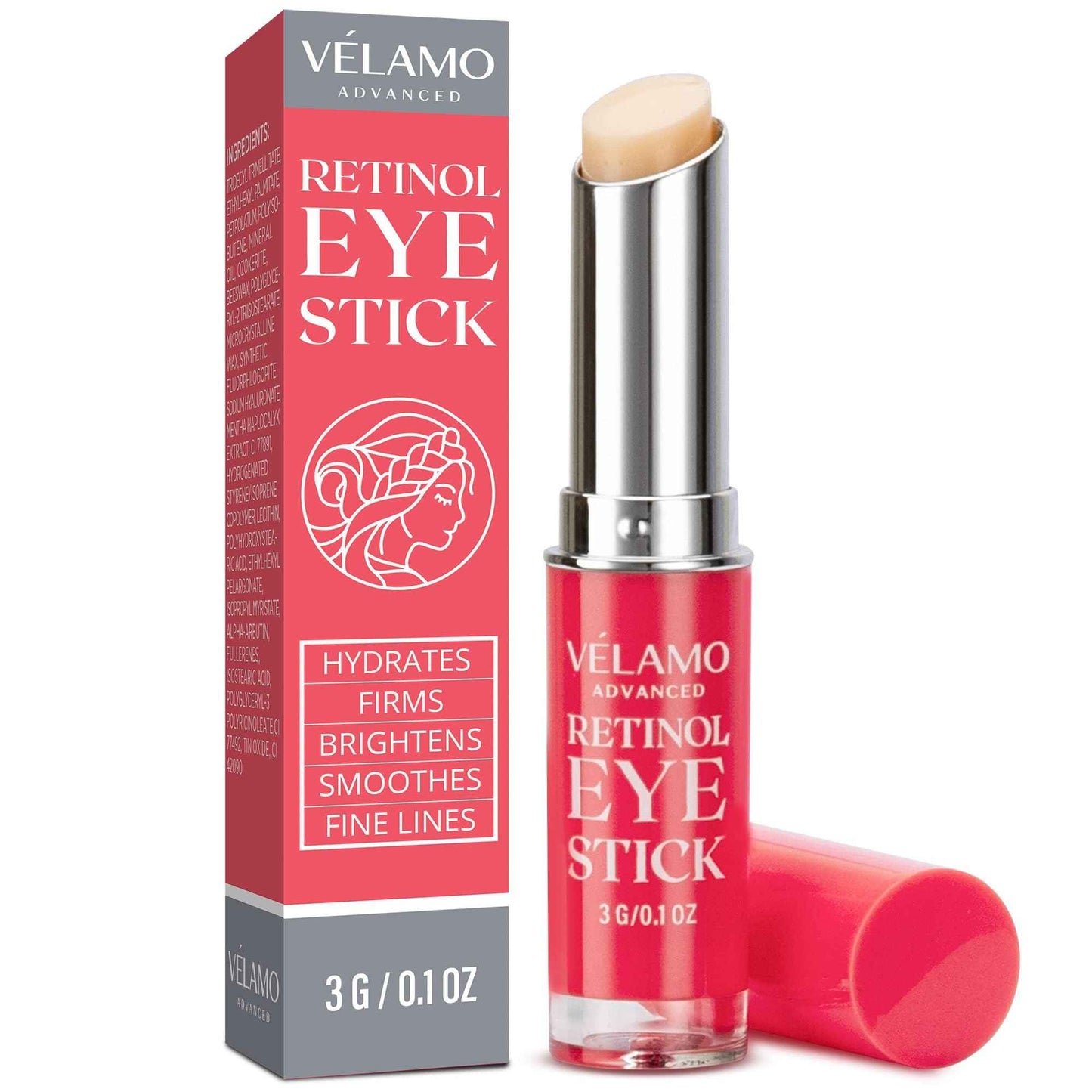 VELAMO Eye & Face Lift Duo – Instant Tightening Cream + Retinol Eye Stick for Wrinkles & Puffiness