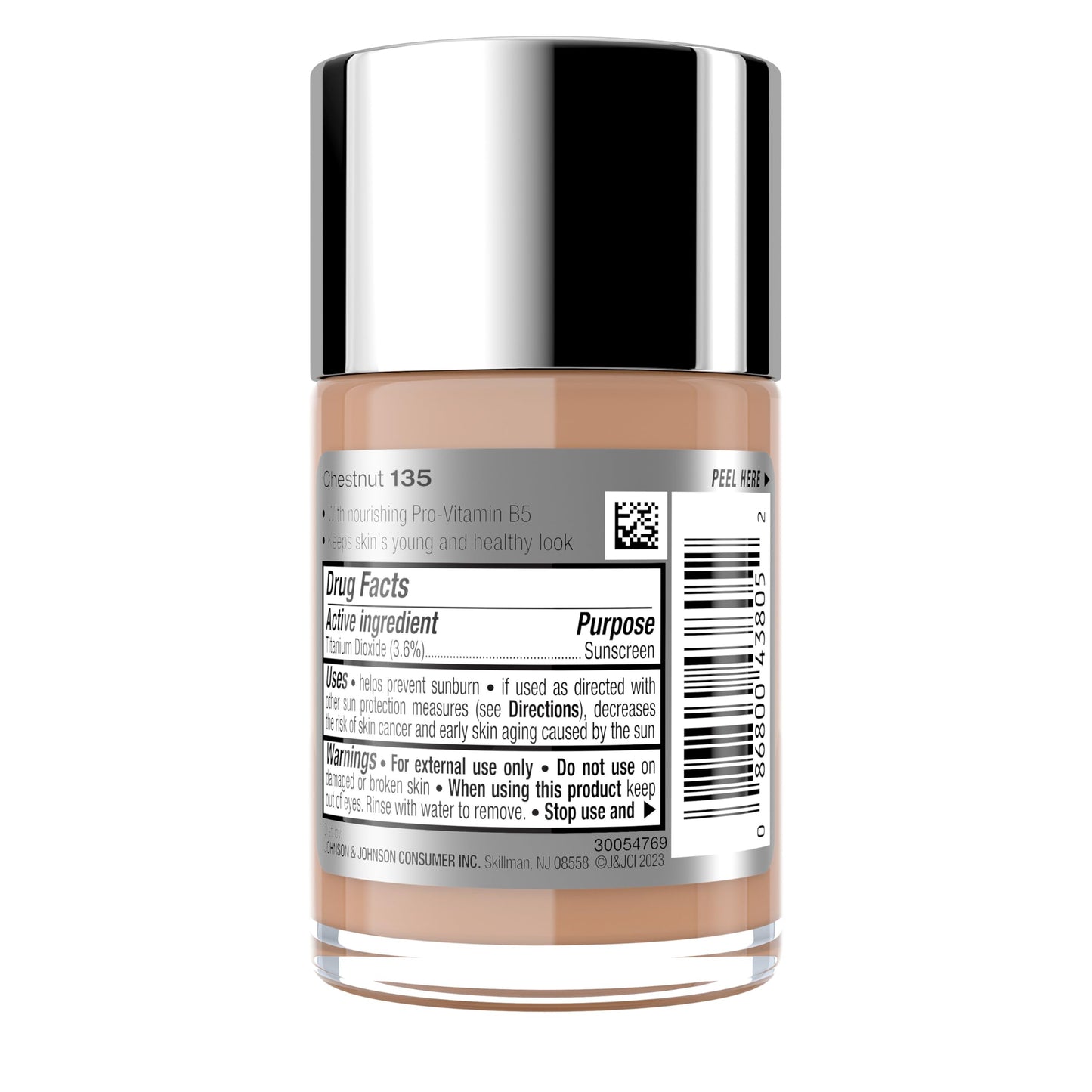 Neutrogena Healthy Skin Liquid Makeup Foundation, Broad Spectrum SPF 20 Sunscreen, Lightweight & Flawless Coverage Foundation with Antioxidant Vitamin E & Feverfew, 135 Chestnut, 1 fl. oz