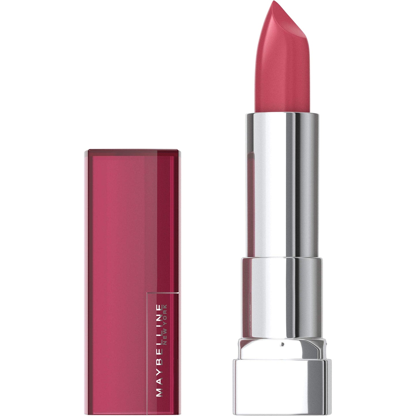 Maybelline Color Sensational Lipstick, Lip Makeup, Cream Finish, Hydrating Lipstick, Nude, Pink, Red, Plum Lip Color, Pink Pose, 0.15 oz; (Packaging May Vary)