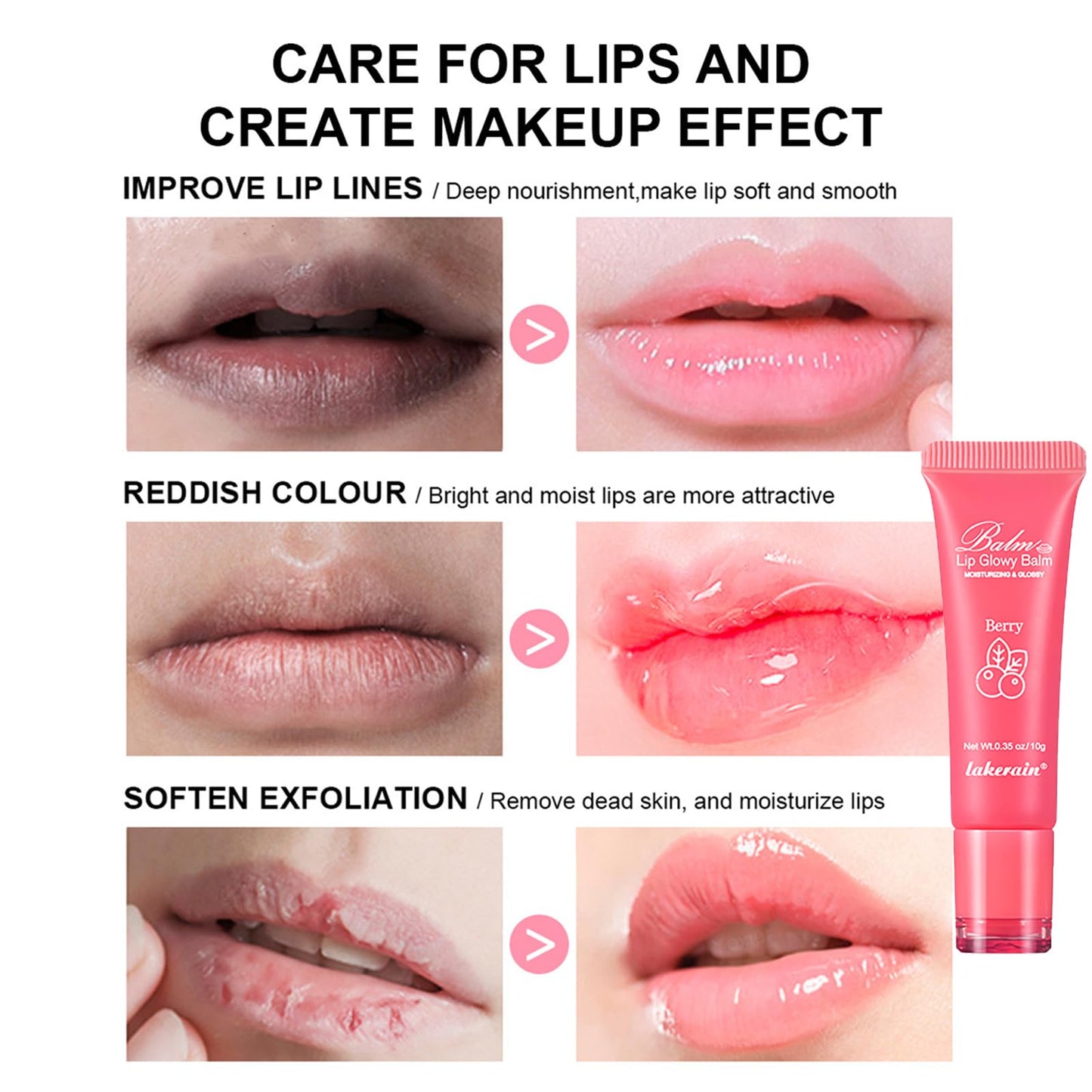 Lip Glowy Balm Hydrating Sleeping Lip Mask, Shine Glossy Finish Lip Oil - Reduce Lip Lines, Enhance Lip Color, Moisturizing & Plump Dry Chapped Lips Care Non-Sticky Lip Balm (#4 Grape)