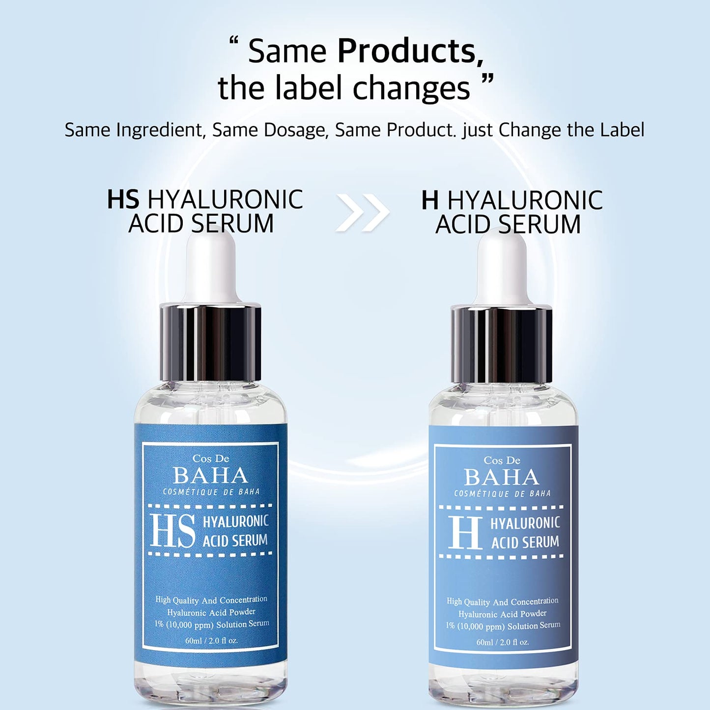 Pure Hyaluronic Acid 1% Powder Serum for Face 10,000ppm - Fine Line + Intense Hydration + facial moisturizer + Visibly Plumped Skin 2 Fl Oz