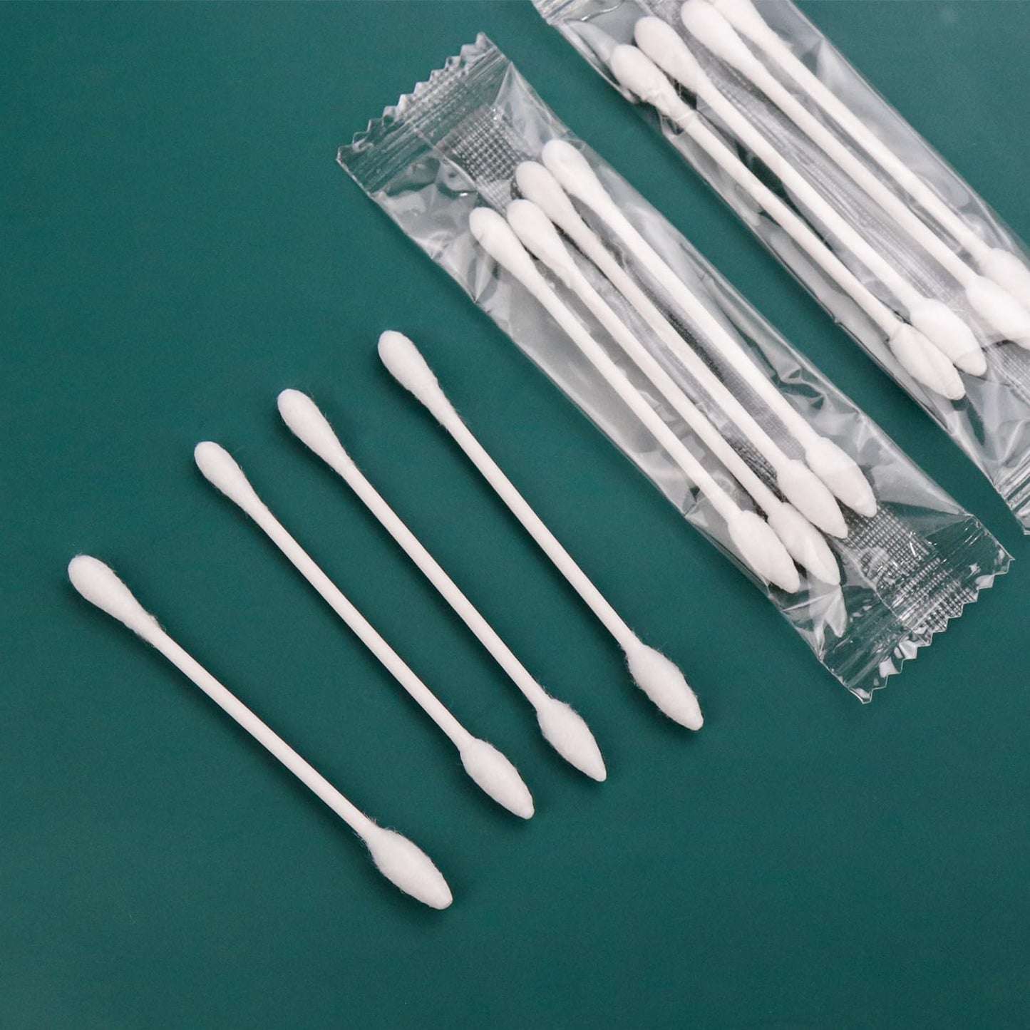 1000 Pack Cotton Swabs, Individually Wrapped Cotton Swab, Individually Wrapped Double Tipped Paper Sticks for Ear, Make-up(4pcs per Bag,1000 Bags,Round+Pointed Shape)