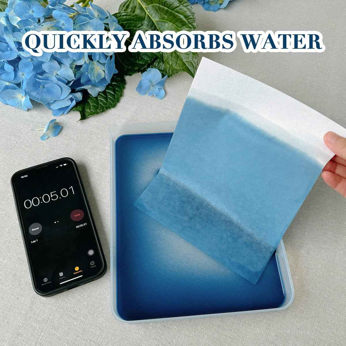 Happinit 20 Sheets A4 Size Blotting Paper for Flower Press, Large Blotter Paper for Flower Press, Herbarium Paper Craft, Flower Press Paper, Working with Flower Pressing Kit for Adults (20), 20 white