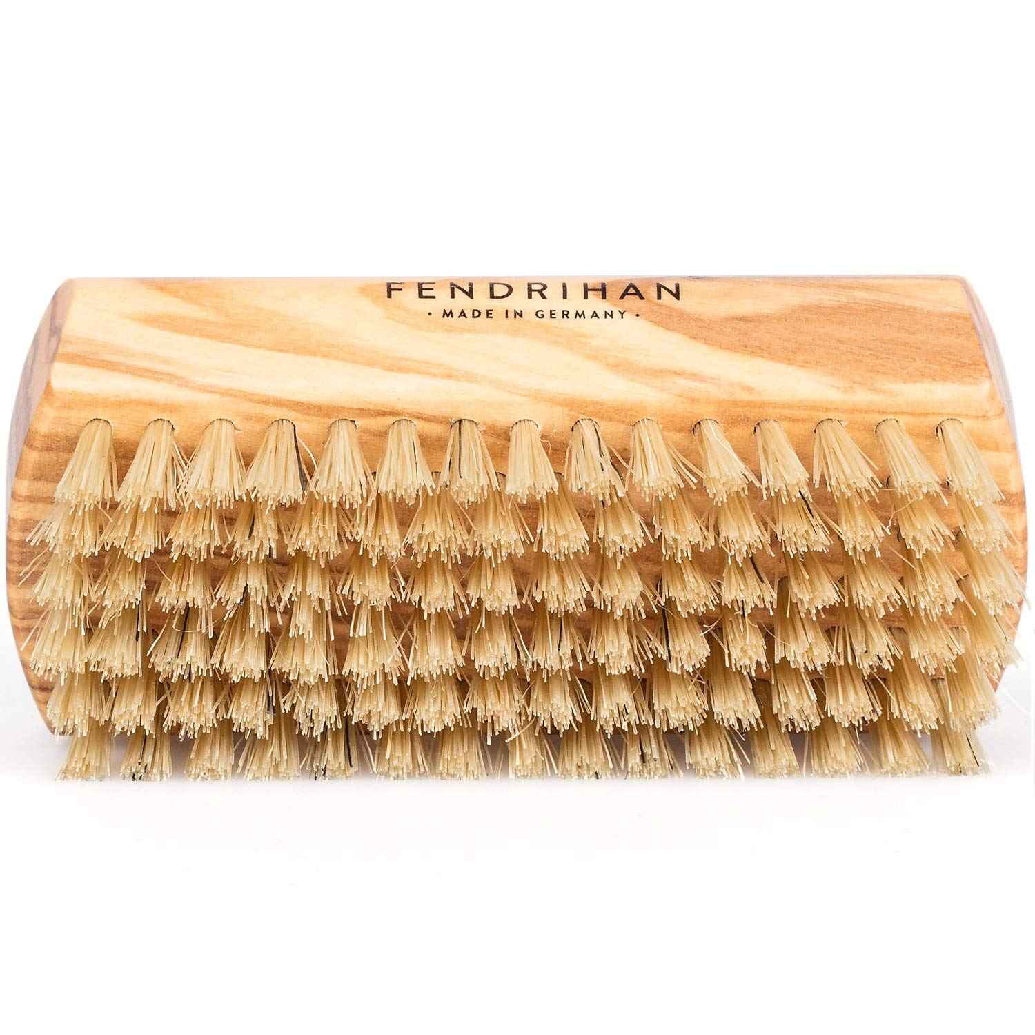 Fendrihan Dual Sided Olivewood Nail Brush with Pure Boar Bristles 3.7" (Made in Germany)