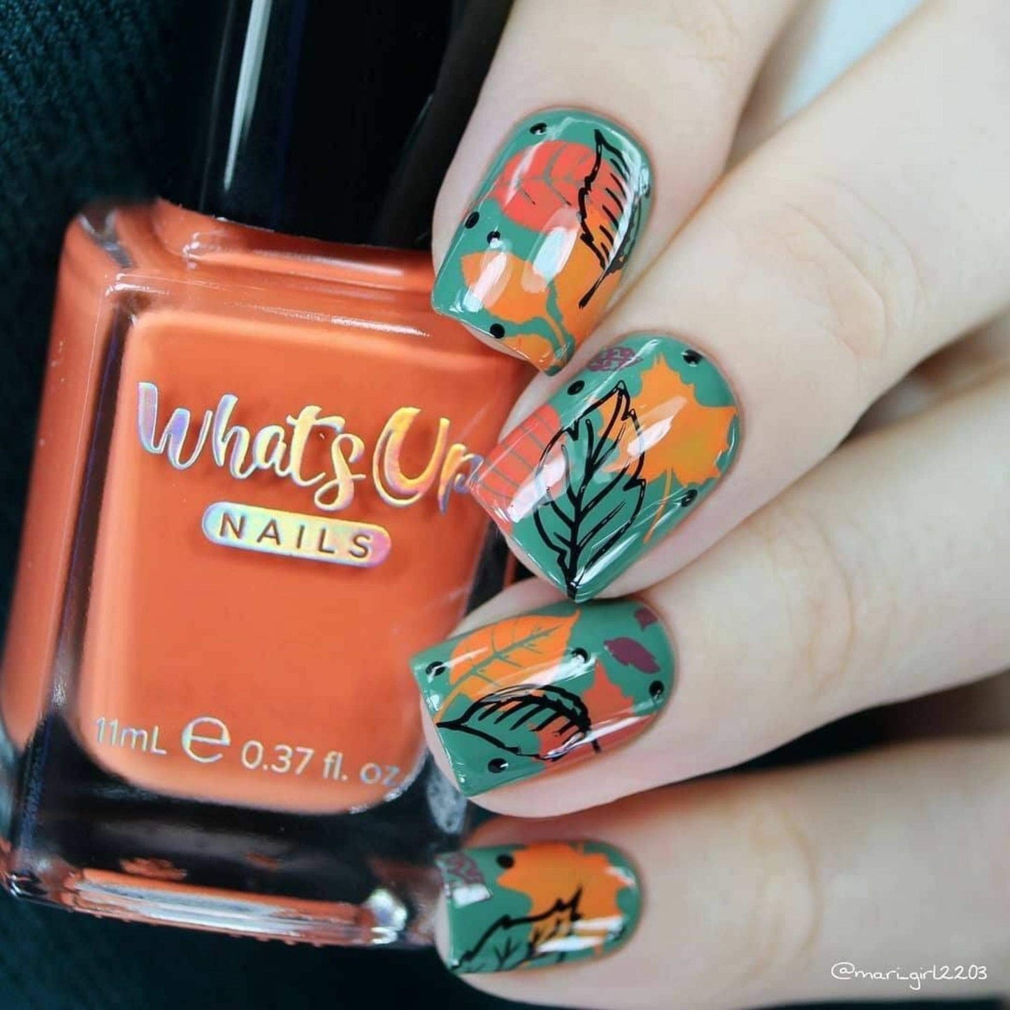 Whats Up Nails - Floral Correlation Stamping Polish Coral Lacquer for Stamped Nail Art Design 7 Free Cruelty Free Vegan