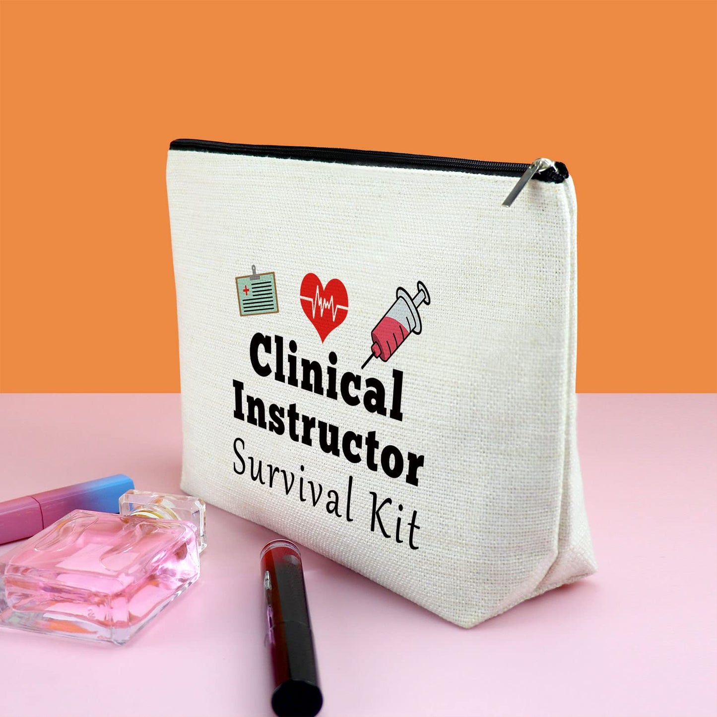 Clinical Instructor Gift Clinical Instructor Appreciation Gift from Student Instructor Makeup Bag Thank You Gifts for Clinical Instructor Preceptor Retirement Graduation Christmas Gift Travel Pouch