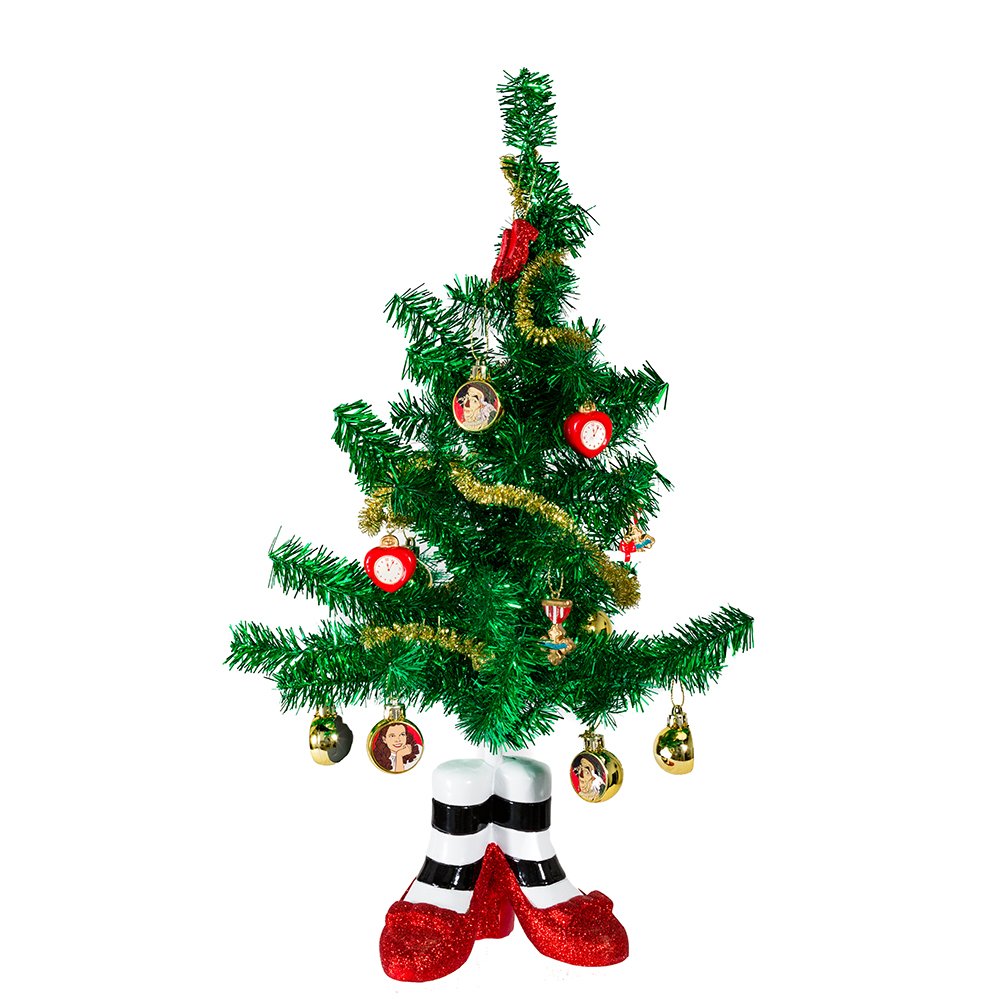 Kurt Adler Wizard of Oz Witch Legs Mini Tinsel Tree Set, 18-Inch