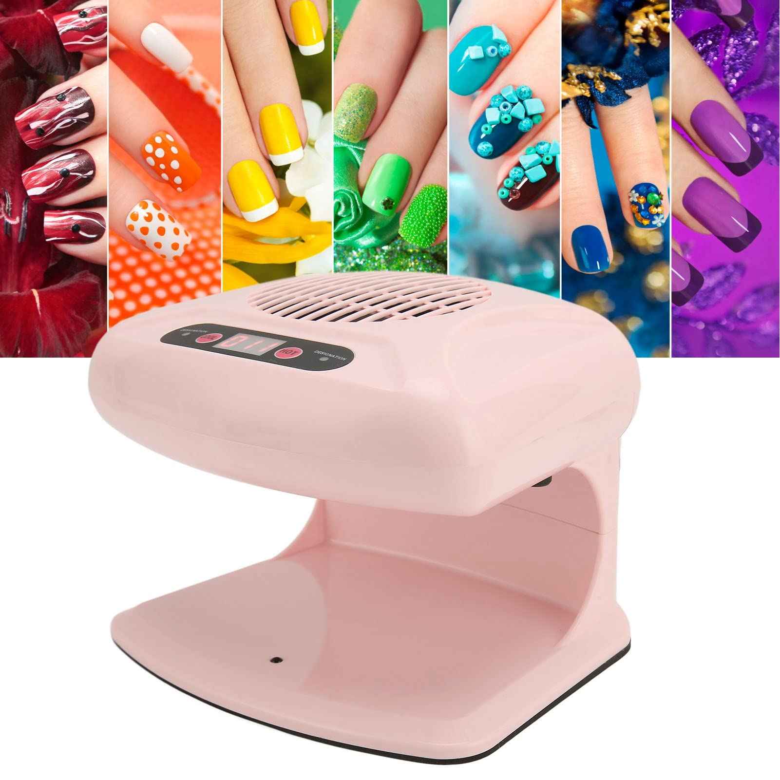 Air Nail Dryer, Portable Infrared Sensor Nail Fan Dryer Blower with Hot and Cool Air, 300W Automatic Nail Polish Dryer for Home and Salon (US Plug 110V)