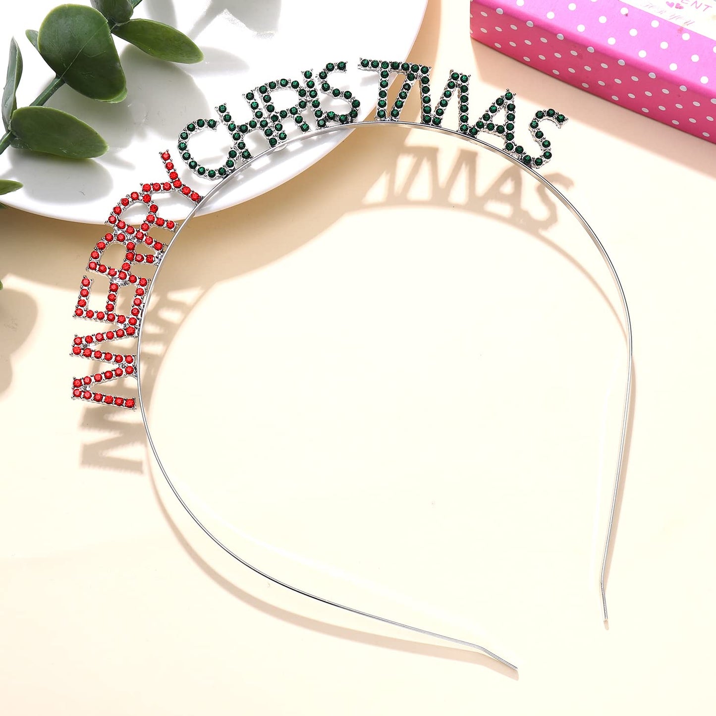 Christmas Headbands Xmas Rhinestone Snowflake Hairbands Colorful Crystal Merry Christmas Crown Hair Hoop Reindeer Antlers Headpiece