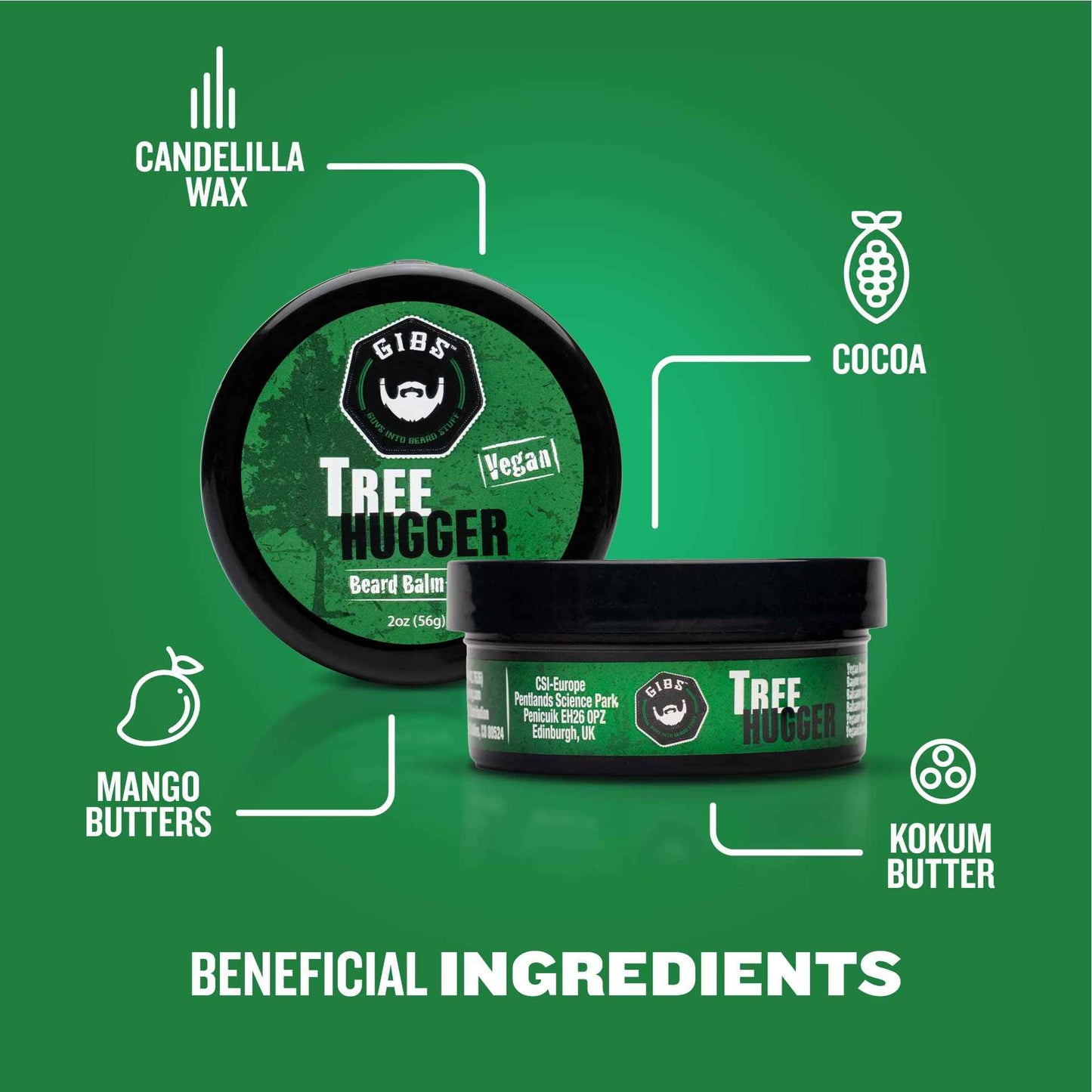 GIBS Grooming Tree Hugger Beard Balm Aid, 2 oz