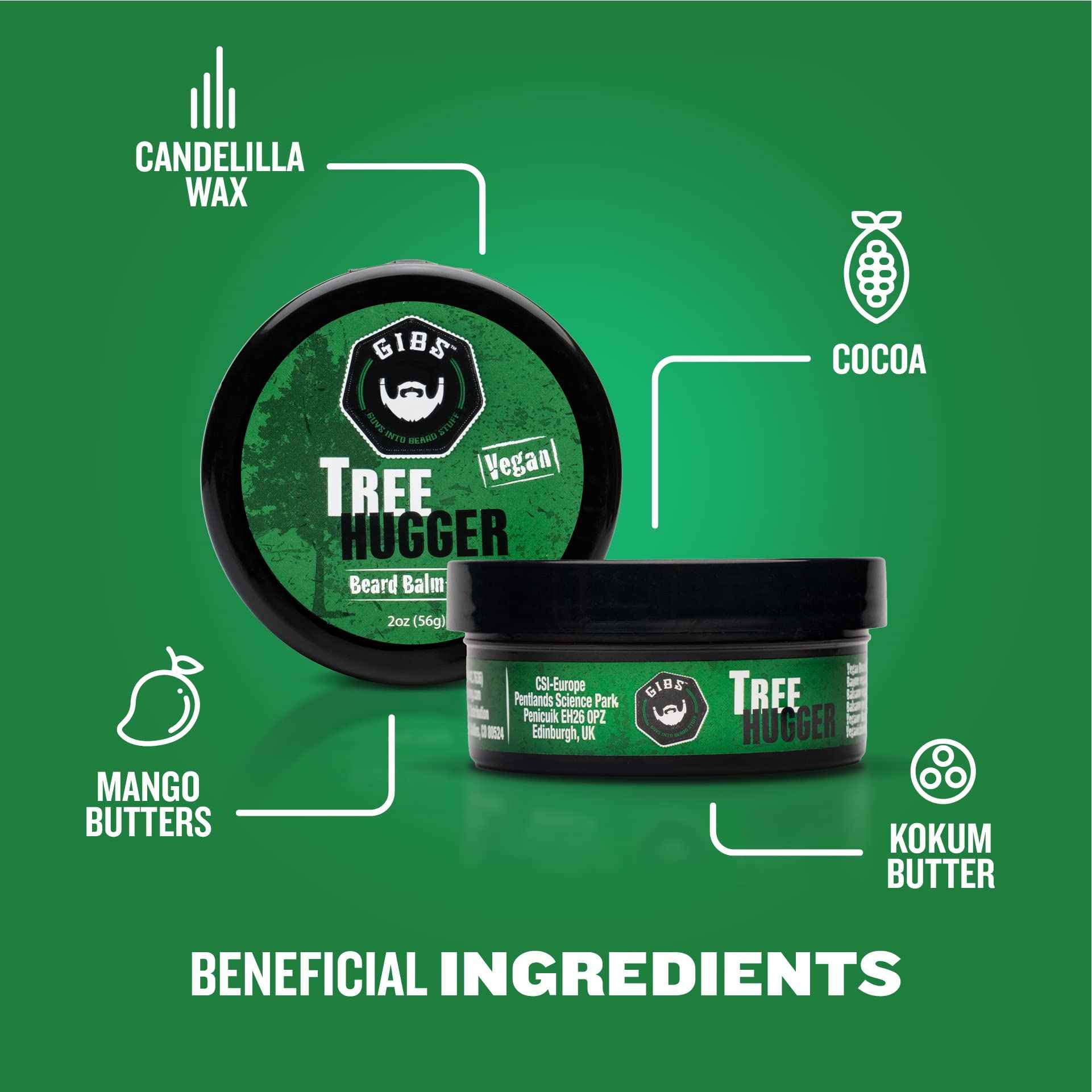 GIBS Grooming Tree Hugger Beard Balm Aid, 2 oz