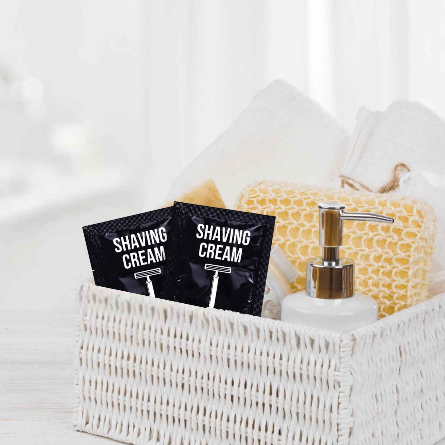 Shaving Cream Bulk Travel 8ml/0.28fl oz,Disposable Shaving Cream in Bulk Travel Shave Cream for Hotel Homeless （jasmine，pack of 200)