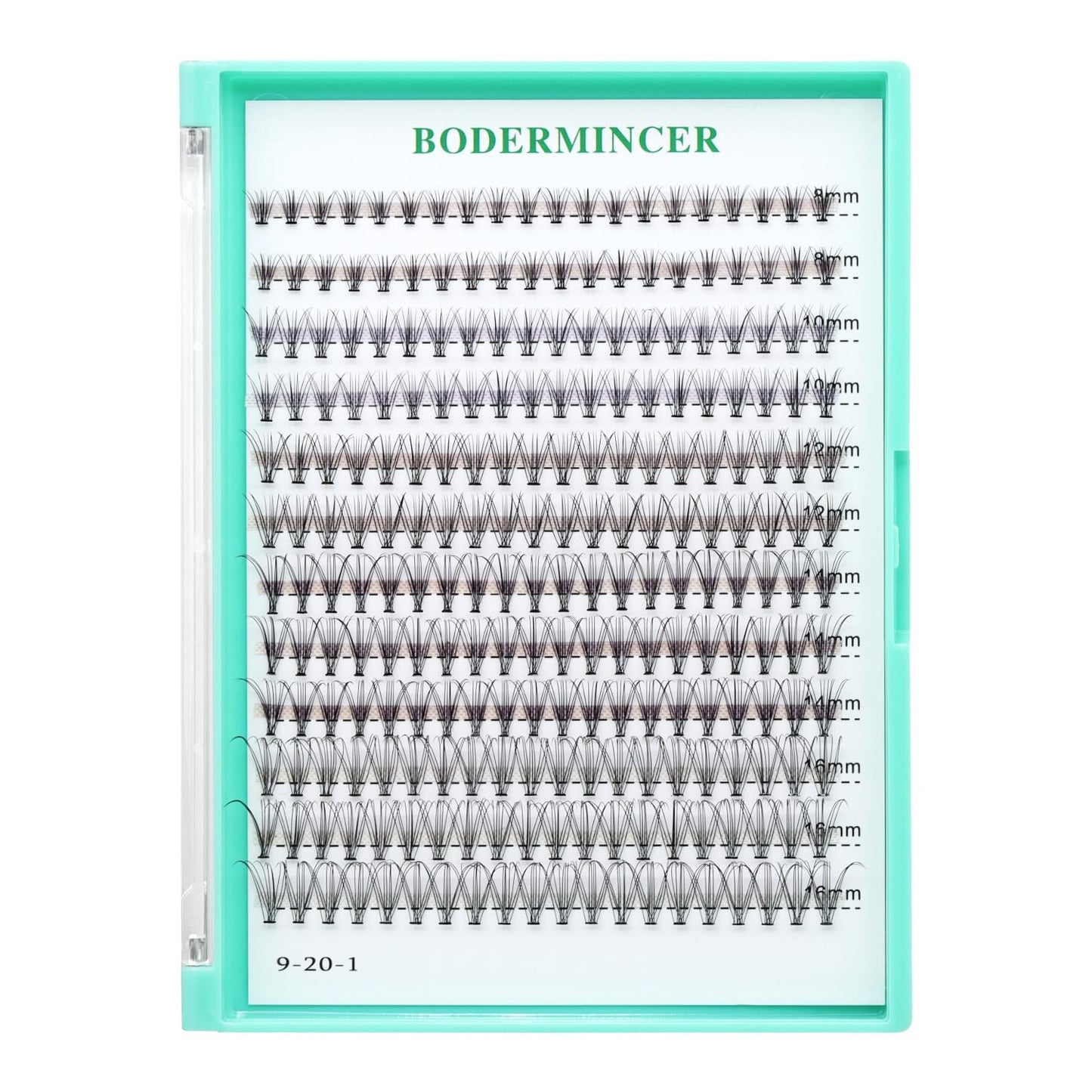 Bodermincer Black/Colored Cluster Lashes 240pcs 20D/40D DIY Eyelash Extension D Curl Long Individual Lashes Mixed Tray Faux Mink Lash Clusters Extensions 8-22mm (10D 8-10-12-14-16mm MIX)