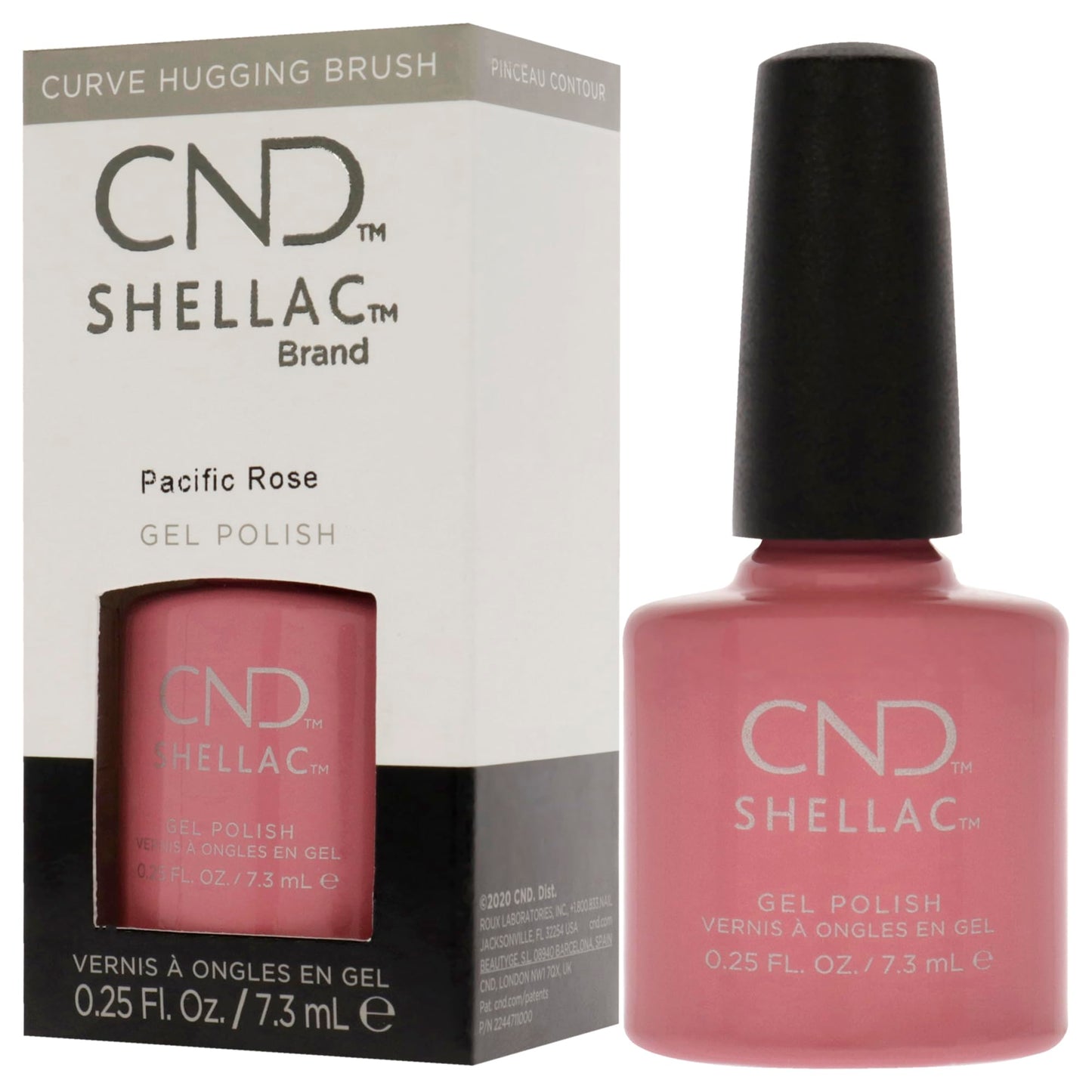 CND Shellac Gel Nail Polish, Long-lasting NailPaint Color with Curve-hugging Brush, Pink Polish, 0.25 fl oz