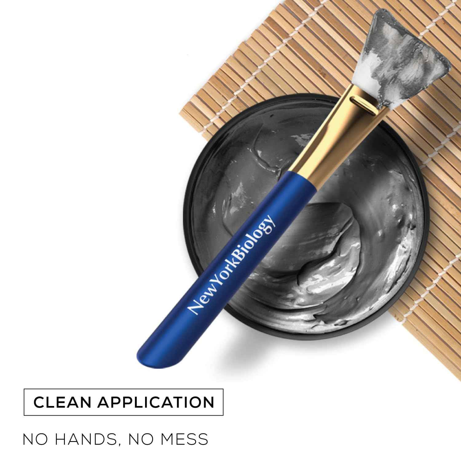 New York Biology Dead Sea Mud Mask for Face and Body 8.8oz with 3 pcs Face Mask Brush Applicators - Spa Quality Pore Reducer for Acne, Blackheads and Oily Skin - Silicone Face Brushes for Mud Masks