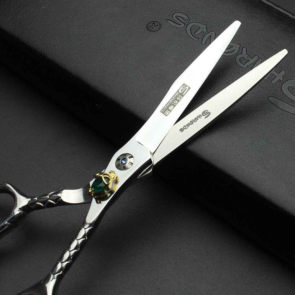 6-inch skull silver hair scissors salon hairdresser hairdresser Professional cutting and cutting hair special tools (Cutting Scissors)