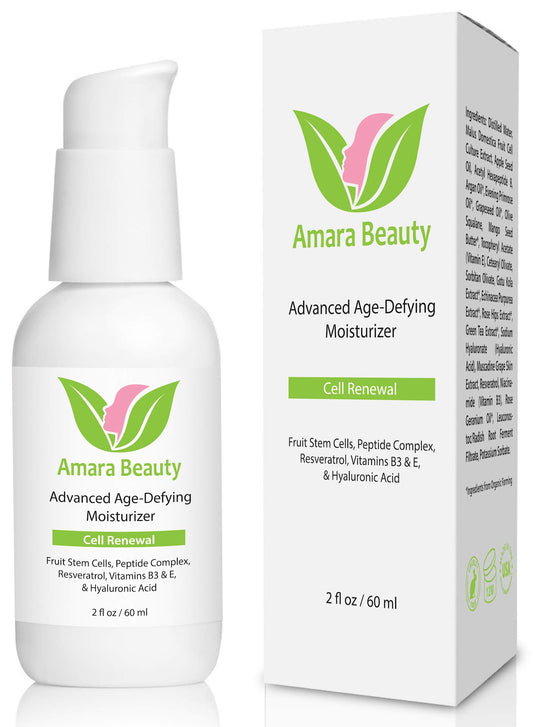 Amara Beauty Anti Aging Face Cream Moisturizer with Resveratrol & Peptides, 2 fl. oz.