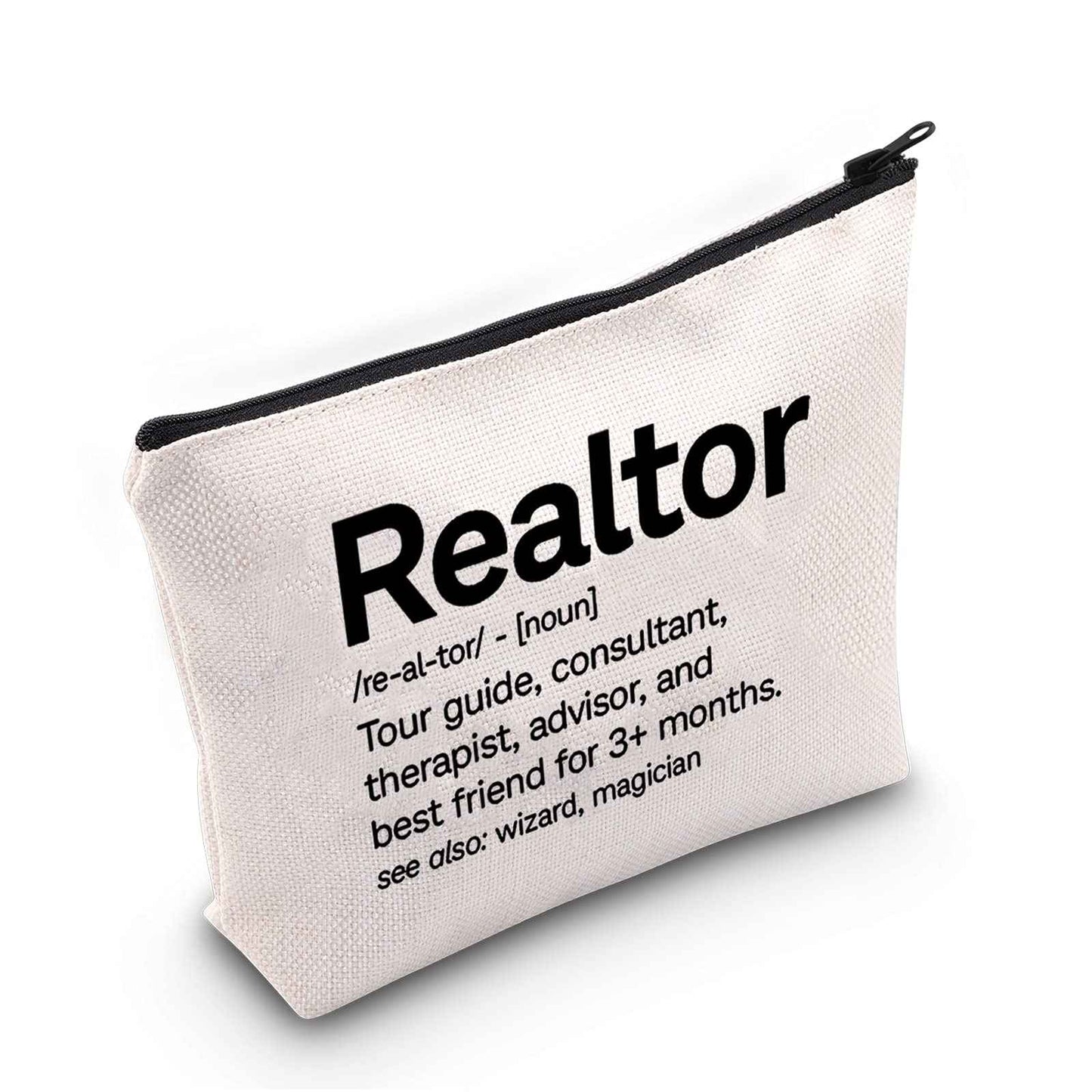 TSOTMO Realtor Makeup Bag Real Estate Agent Bag Seller Marketing Guide Gift Realtor Survival Kit Bag for Officers Thank You Gift