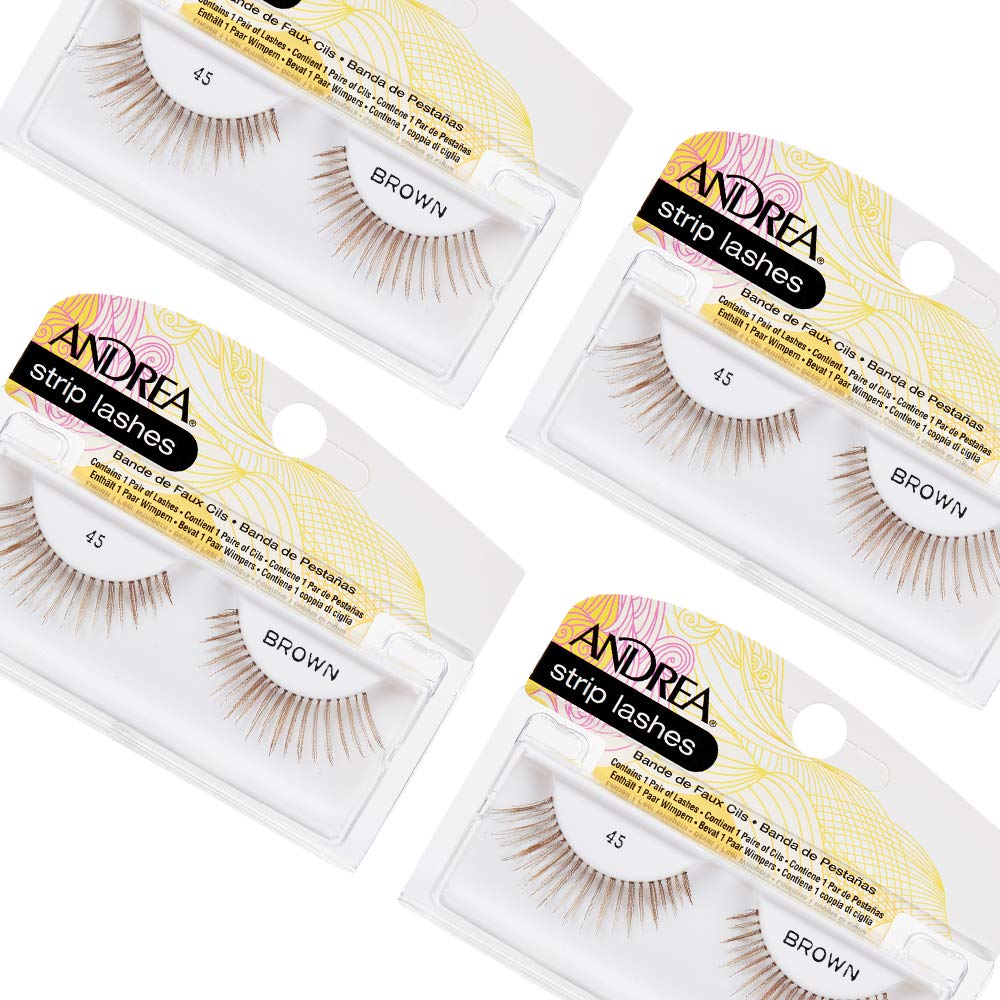 Andrea False Lashes Style 45 - Brown 4 pairs