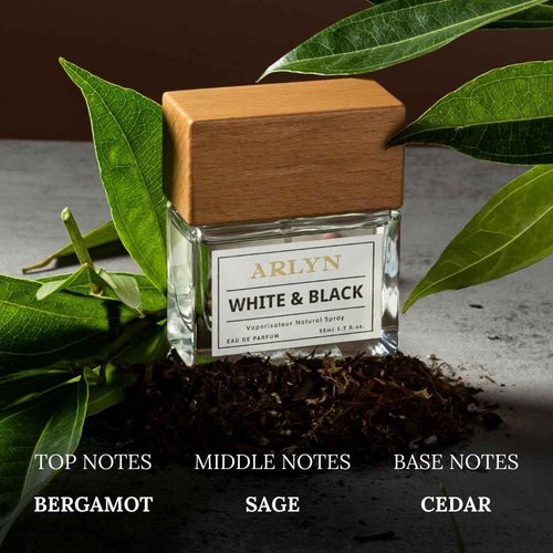 ARLYN White & Black Eau De Parfum Inspired by Ys .l's Y, Perfume for Men, Luxury Fragrance - Vegan, Cruelty-Free, and Eco-Conscious (1.7oz / 50ml)