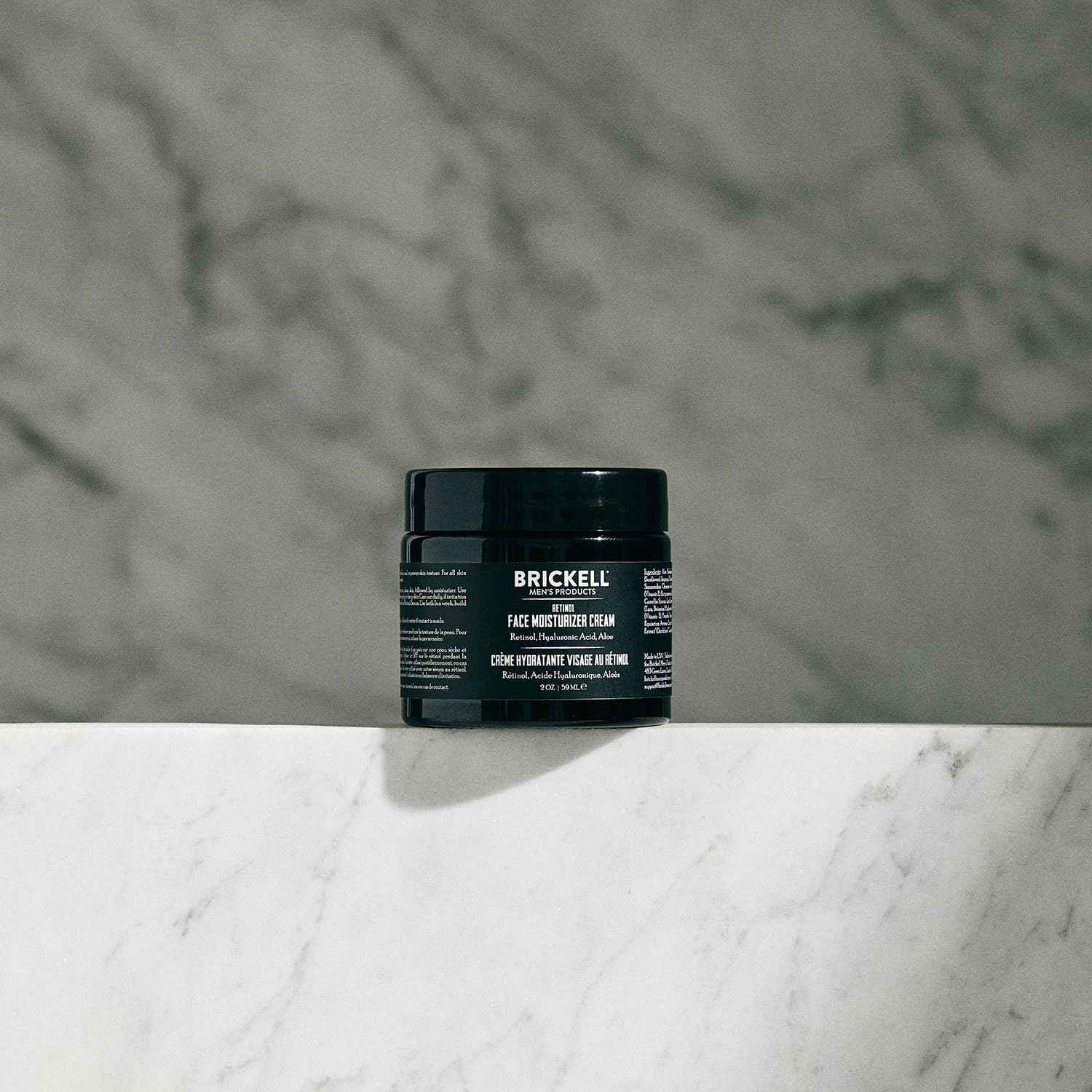 Brickell Men's Retinol Face Moisturizer Cream For Men, Natural & Organic, Anti-Wrinkle Face Night Cream with Retinol & Hyaluronic Acid To Reduce Fine Lines and Even Skin Tone, Fragrance-Free, 2 Ounce