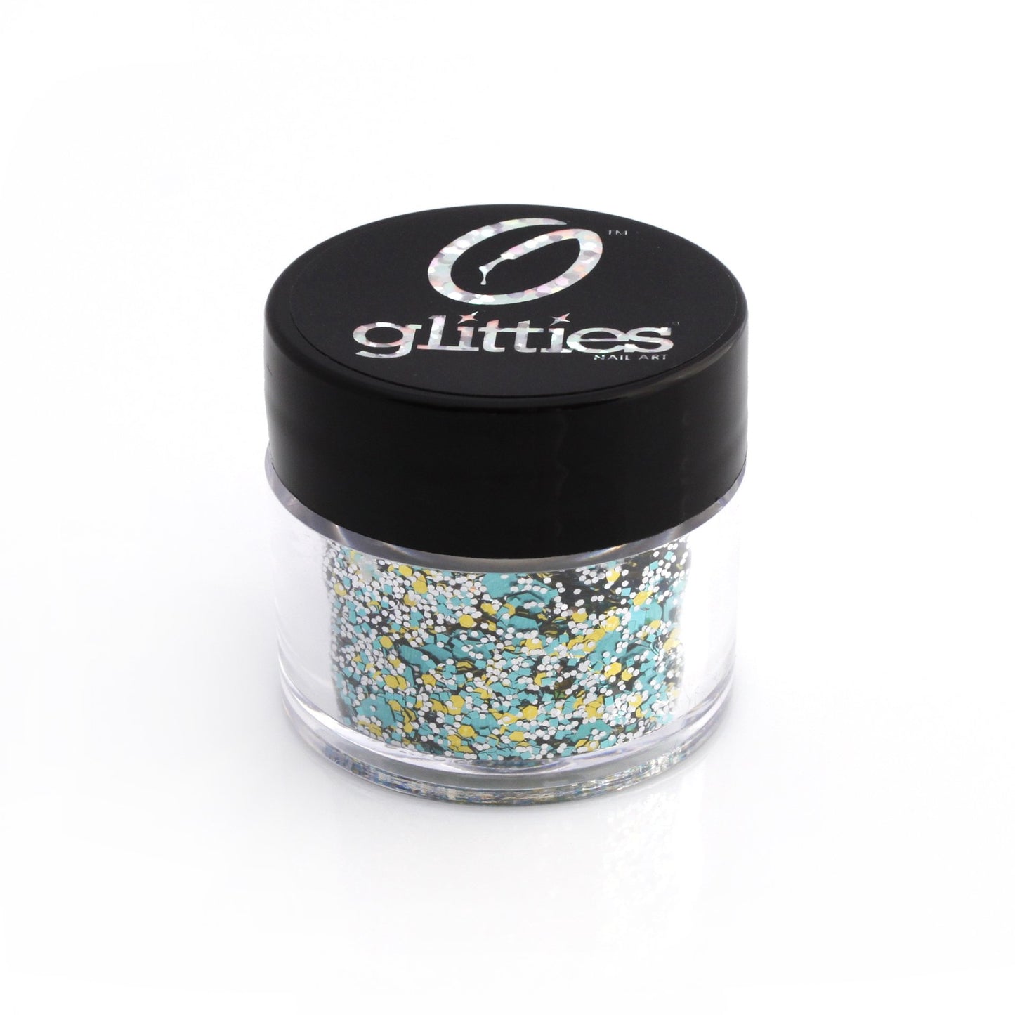 GLITTIES - Fools Gold - Gold Chunky Glitter Mix - Great for Nail Art, Acrylic Gel, Polish Tips, Festivals, Hair, Raves, and Decoration - Made in USA (10 Grams)