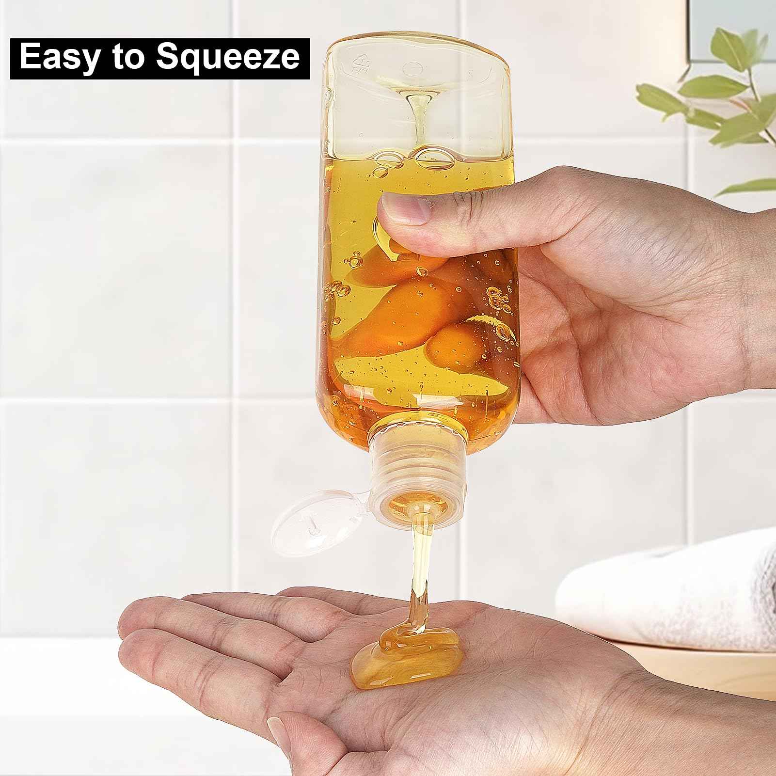 Wowang Travel Shampoo and Conditioner Bottles 7.7oz 7 Pack Leak Proof Plastic Squeeze Bottle with Flip Cap Refillable Containers Travel Bottles for Toiletries Lotion Shampoo Conditioner