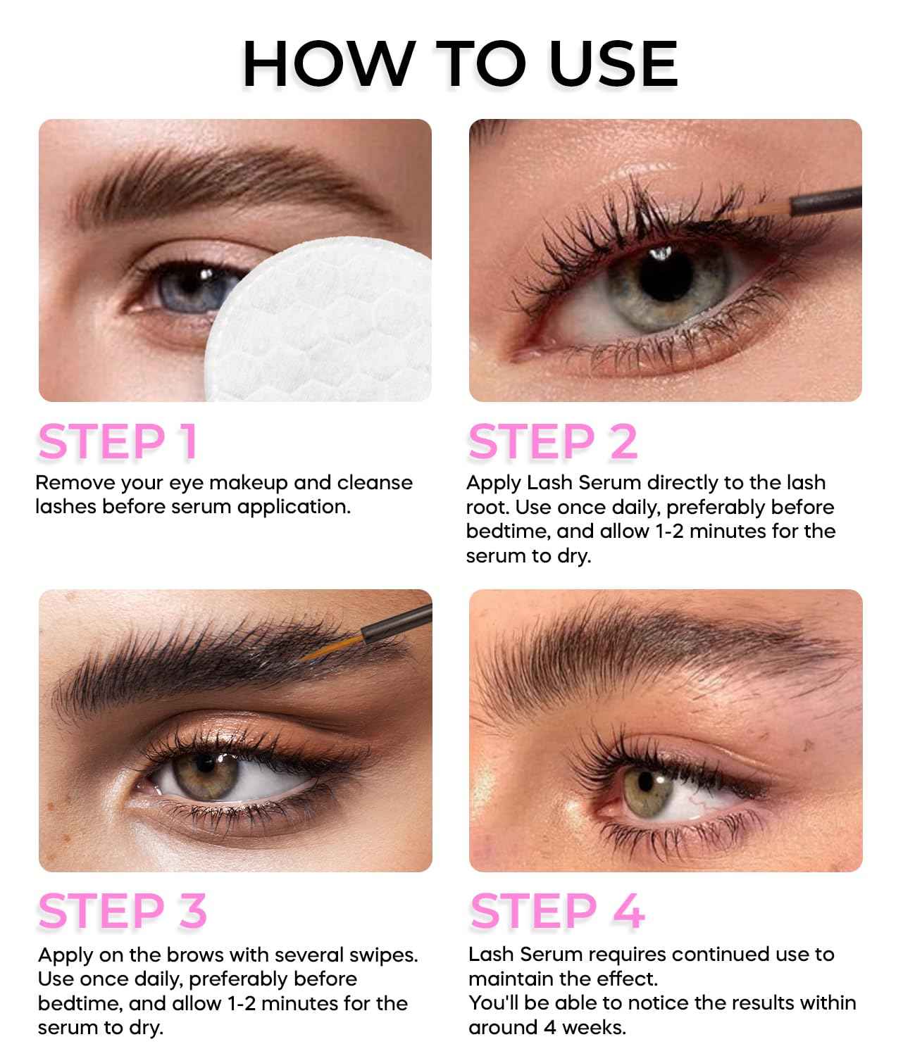 Stacy Lash Growth Serum (0.17fl.oz / 5ml) | Eyebrow & Eyelash Enhancing Serum for Natural Lashes & Brows