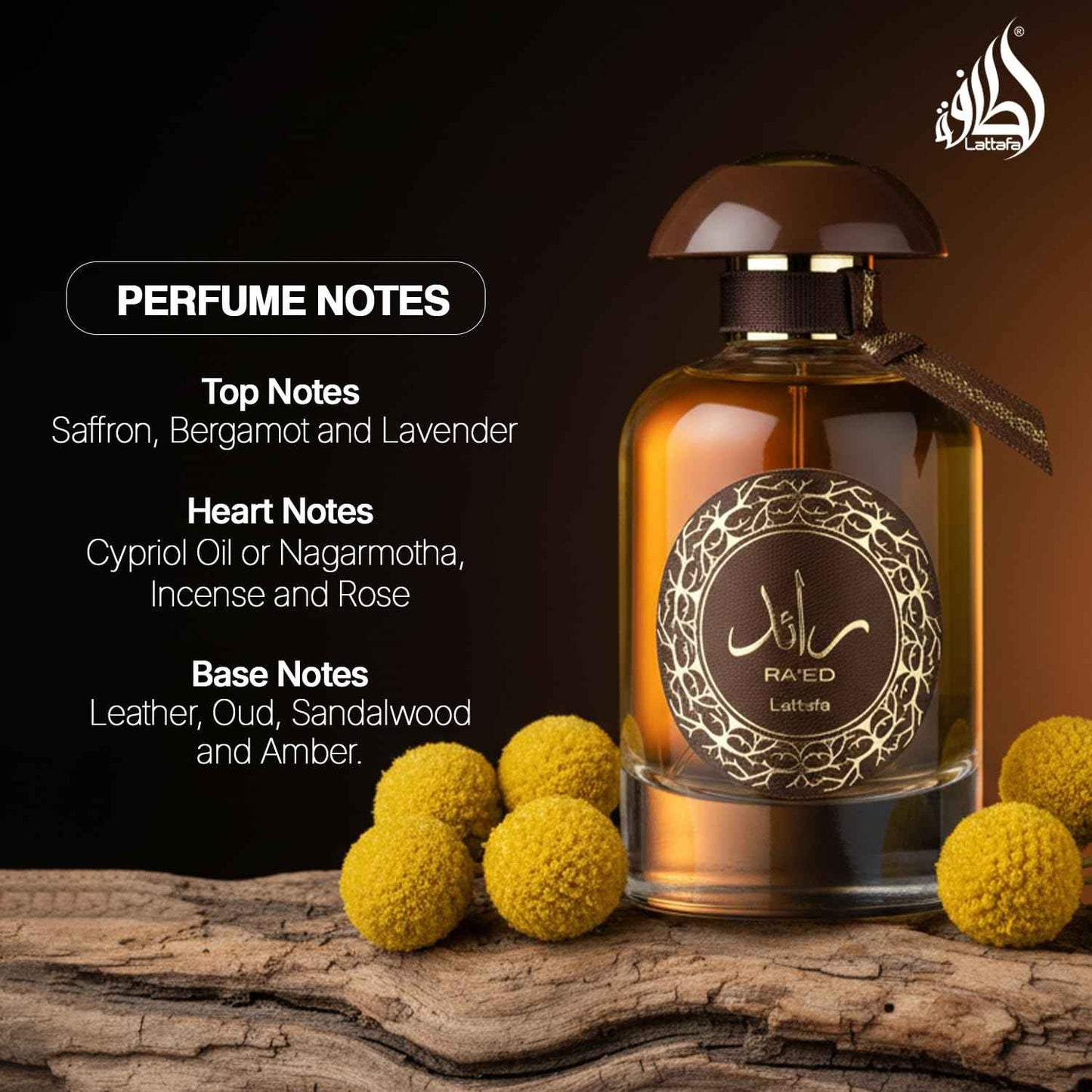 Lattafa Perfumes Ra'ed Oud for Unisex Eau de Parfum Spray, 3.4 Ounce