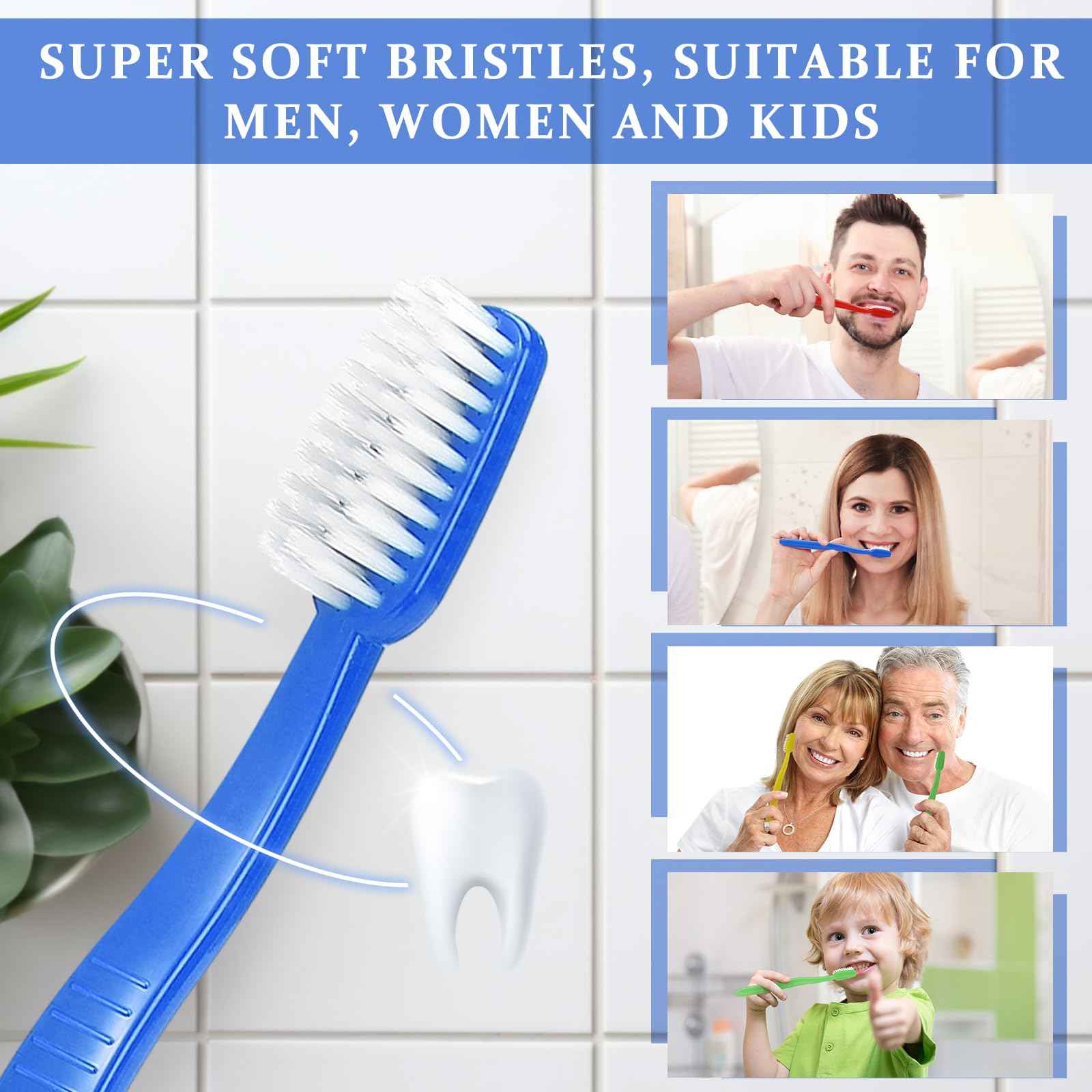 Tioncy 200 Pack Prepasted Disposable Toothbrushes Individual Wrapped Toothbrushes Soft Bristle Travel Toothbrush Single Use Wrapped for Hotel, Camp, Travel and Gift for The Homeless (Dopamine Colors)