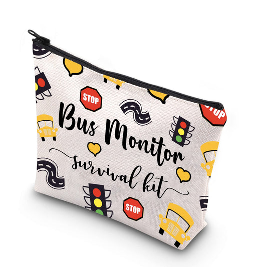 WCGXKO Bus Monitor Gift Bus Monitor Survival Kit Zipper Pouch Makeup Bag (Bus Monitor)
